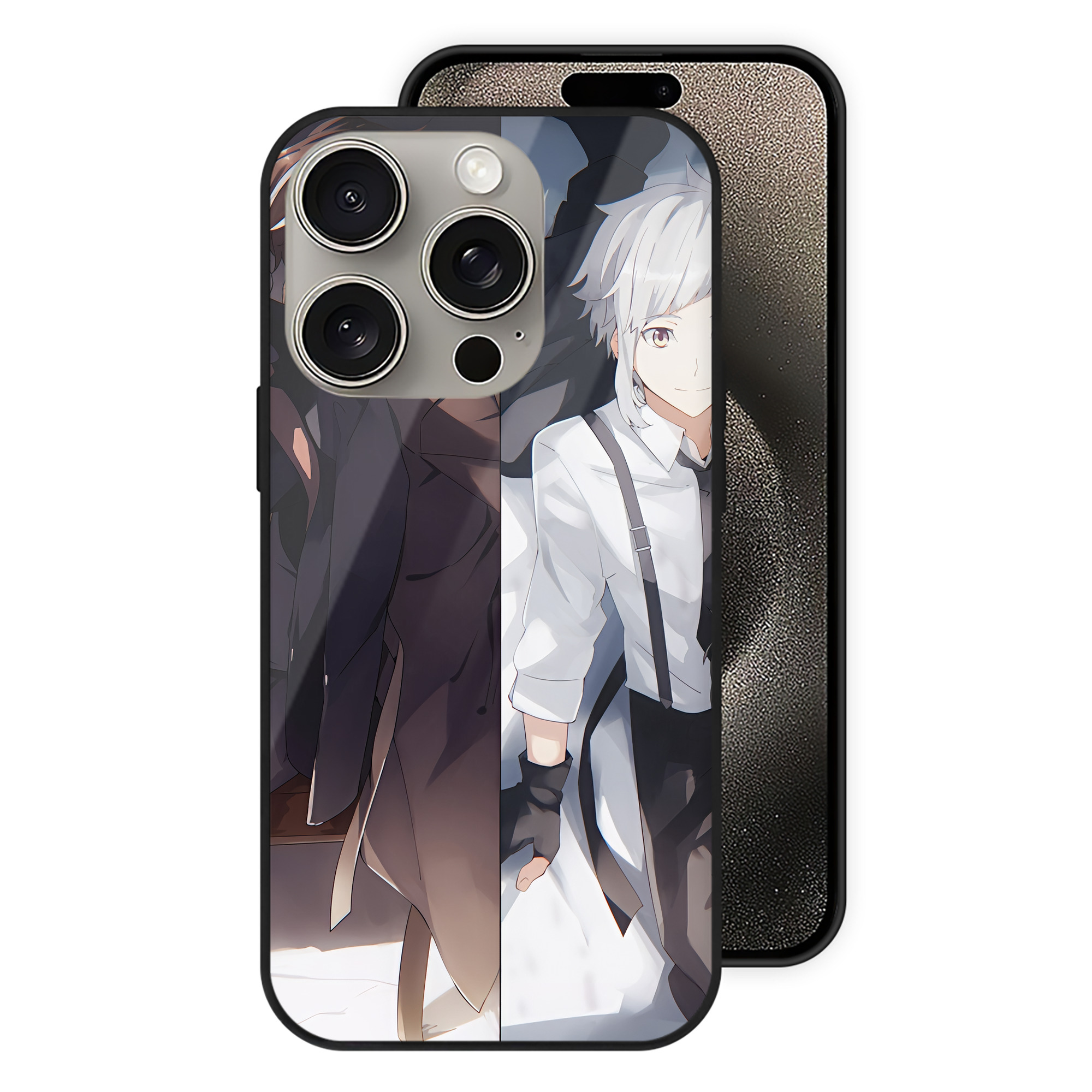 （画像用） 文豪ストレイドッグス Bungo Stray Dogs 【iPhone15Pro対応】スマホケース 耐衝撃＆黄変防止 背面ガラス