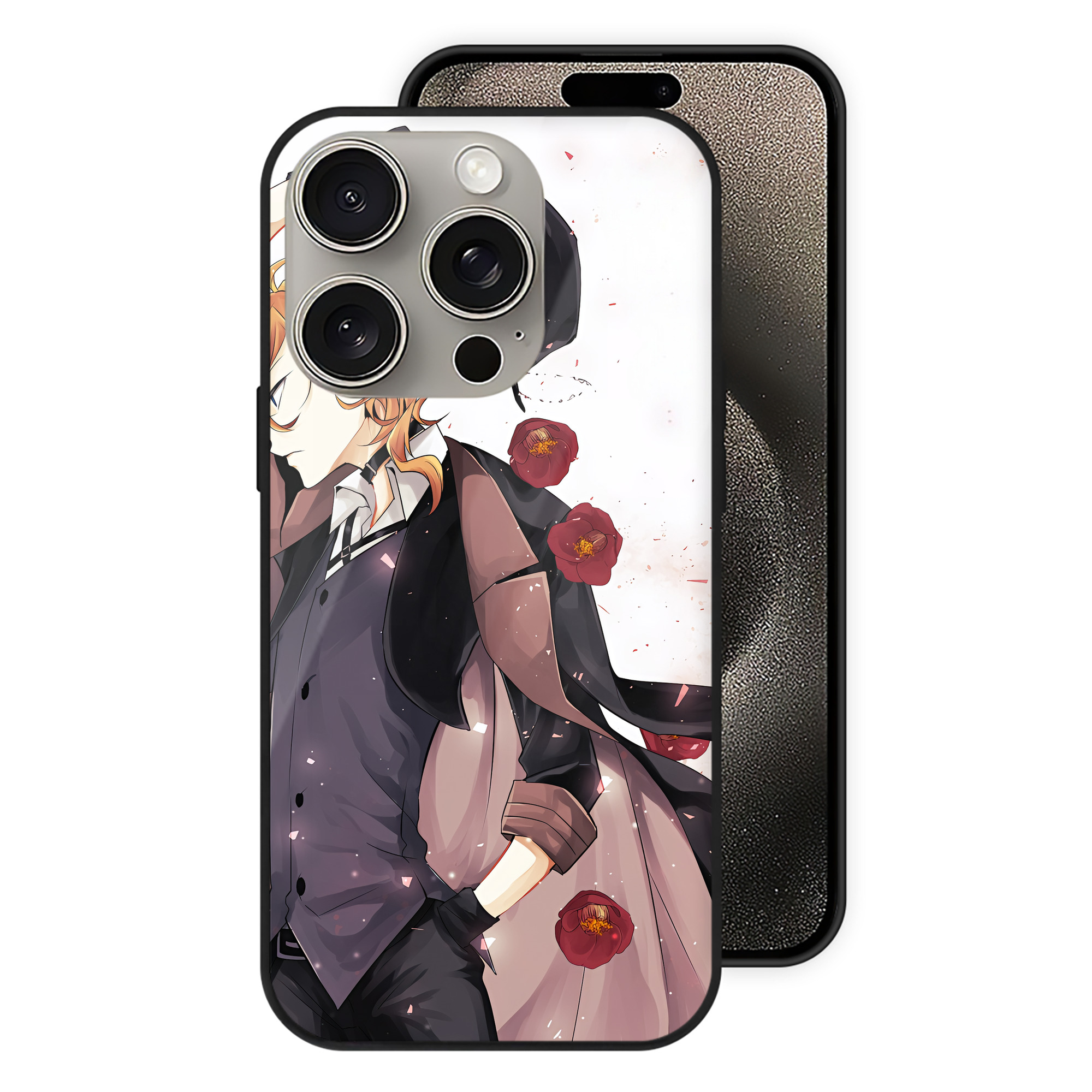 （画像用） 文豪ストレイドッグス Bungo Stray Dogs 【iPhone15Pro対応】スマホケース 耐衝撃＆黄変防止 背面ガラス