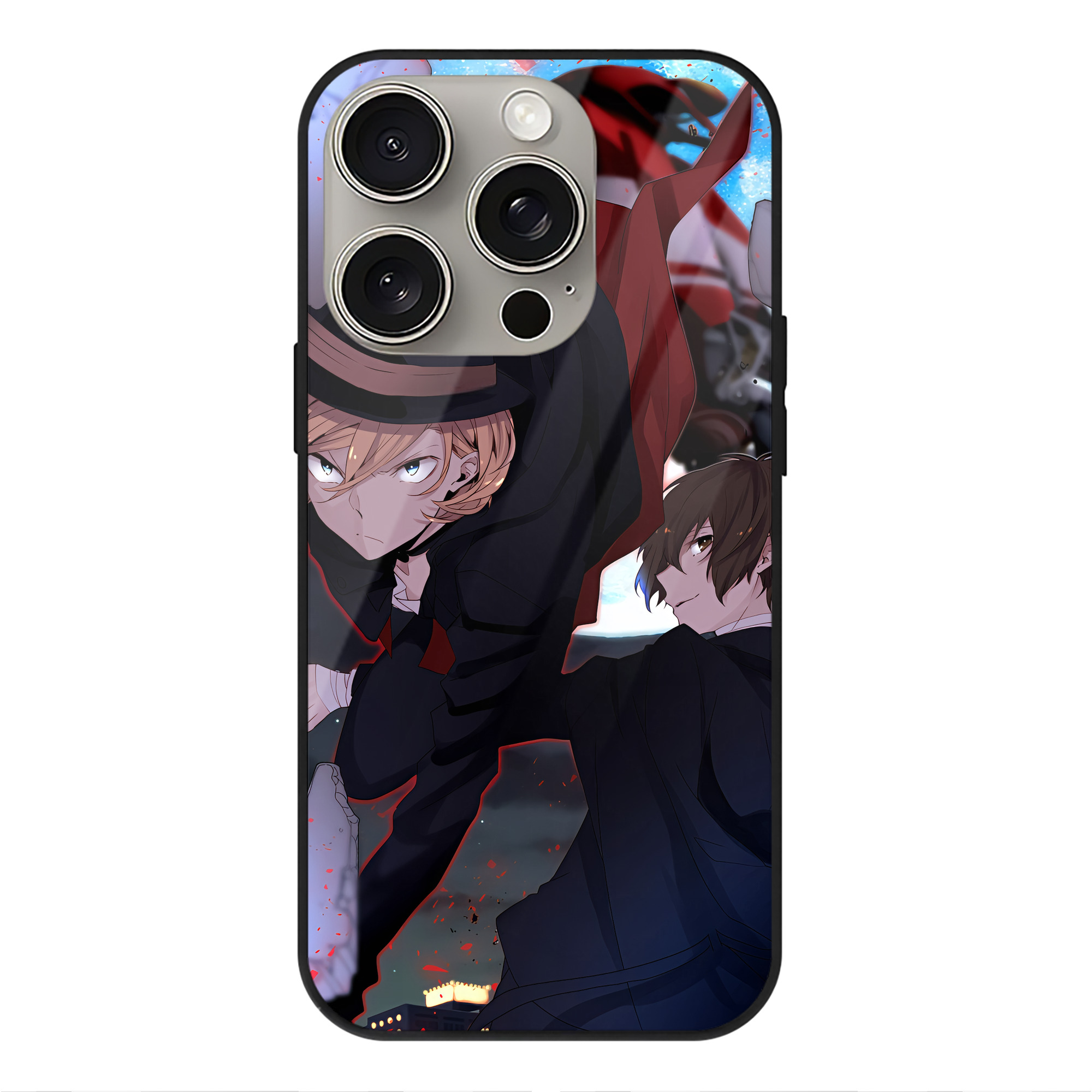 （画像用） 文豪ストレイドッグス Bungo Stray Dogs 【iPhone15Pro対応】スマホケース 耐衝撃＆黄変防止 背面ガラス