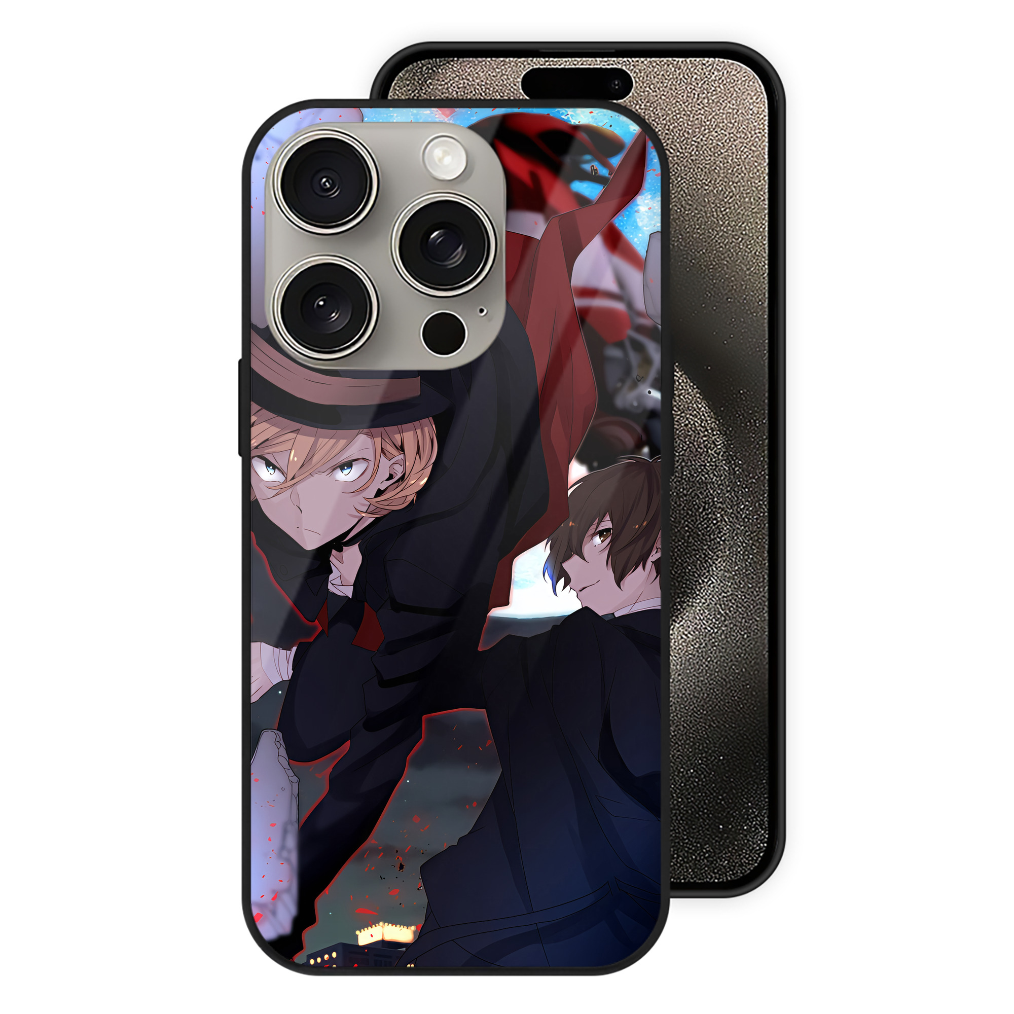 （画像用） 文豪ストレイドッグス Bungo Stray Dogs 【iPhone15Pro対応】スマホケース 耐衝撃＆黄変防止 背面ガラス
