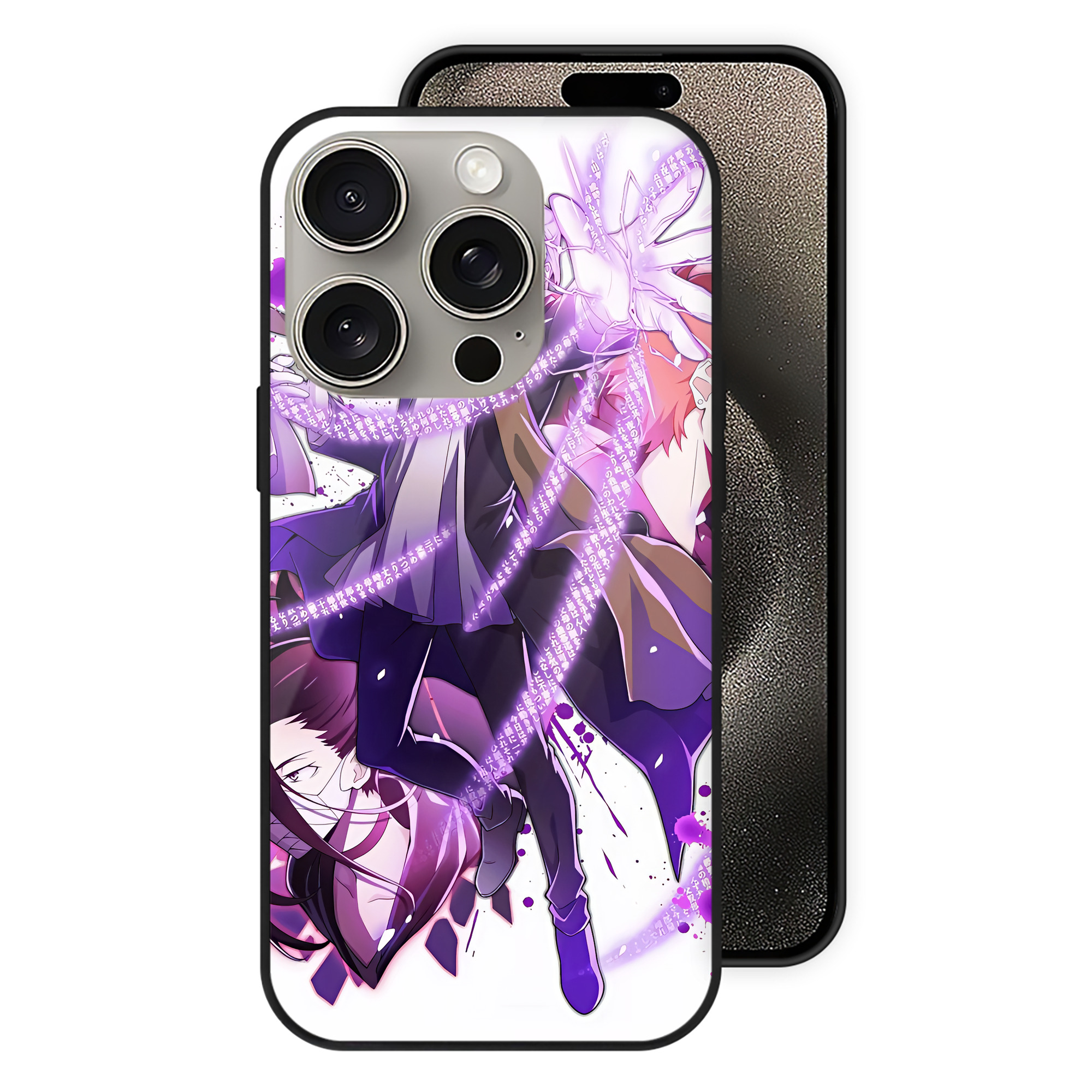 （画像用） 文豪ストレイドッグス Bungo Stray Dogs 【iPhone15Pro対応】スマホケース 耐衝撃＆黄変防止 背面ガラス