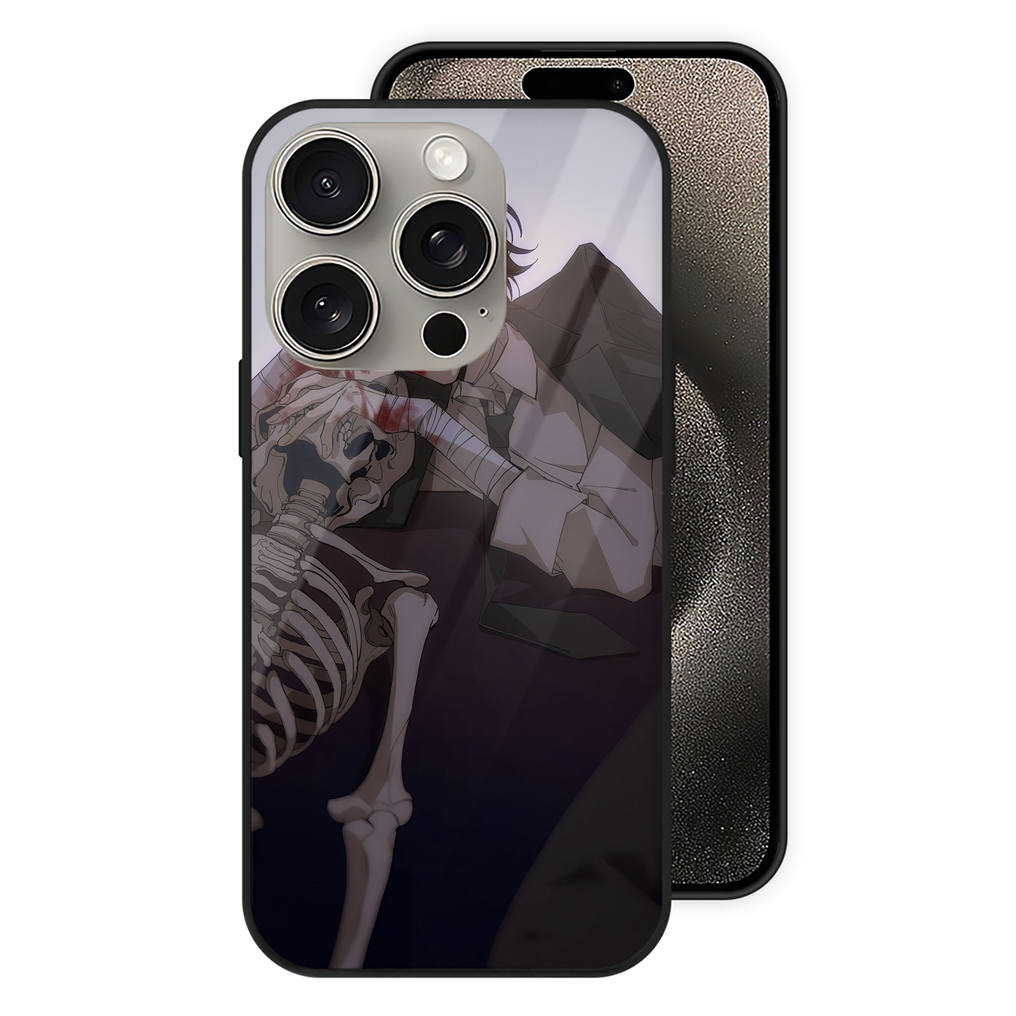 （画像用） 文豪ストレイドッグス Bungo Stray Dogs 【iPhone15Pro対応】スマホケース 耐衝撃＆黄変防止 背面ガラス