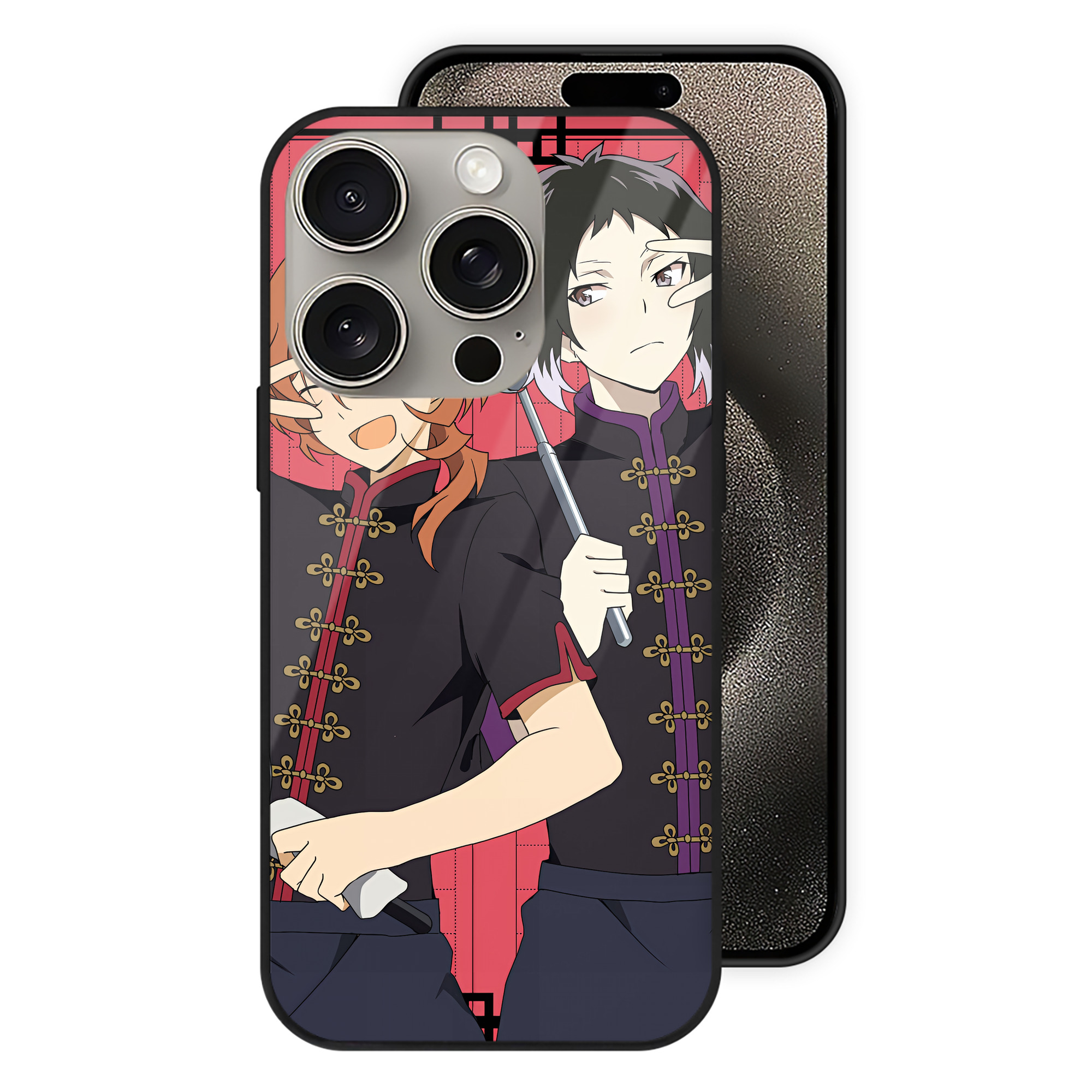 （画像用） 文豪ストレイドッグス Bungo Stray Dogs 【iPhone15Pro対応】スマホケース 耐衝撃＆黄変防止 背面ガラス