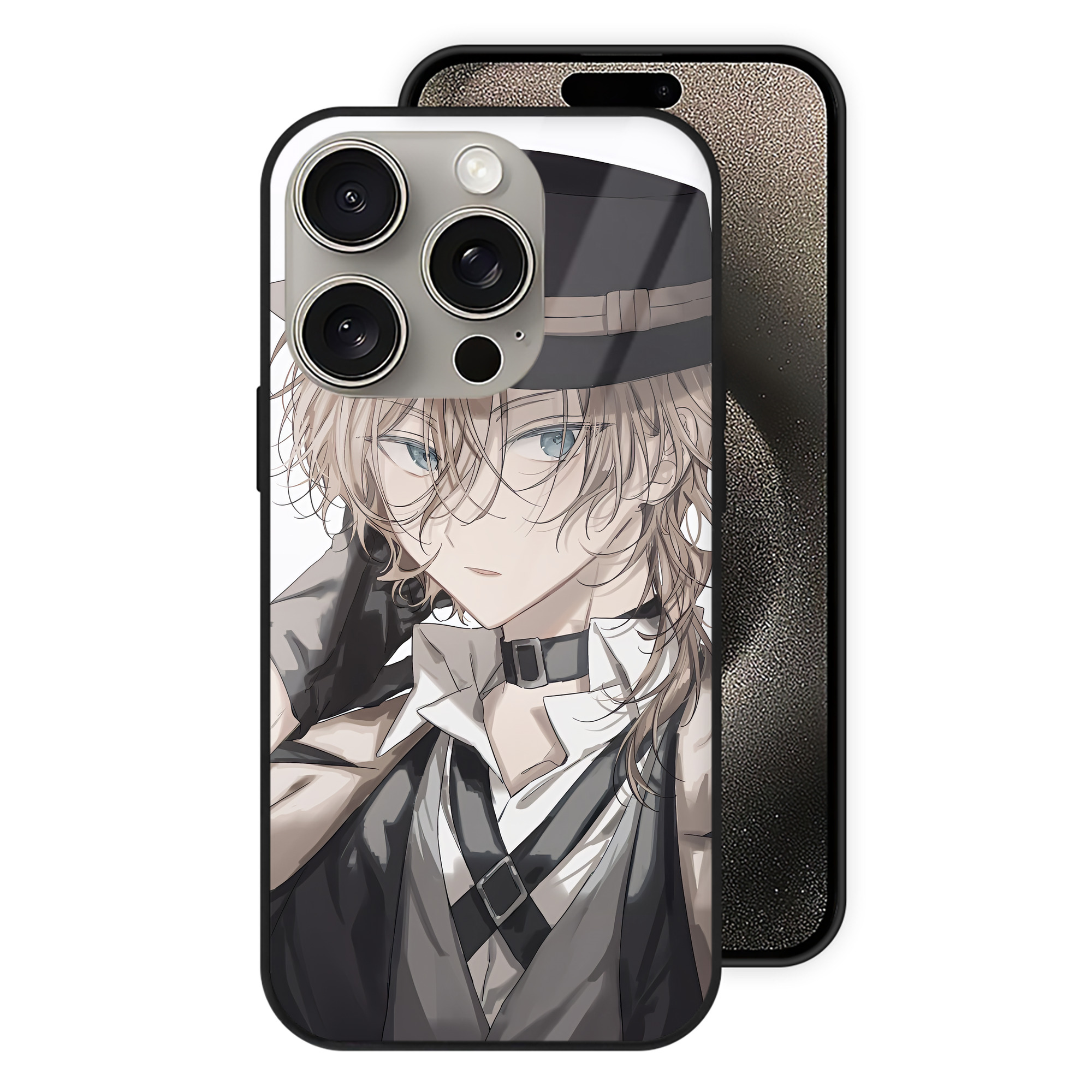 （画像用） 文豪ストレイドッグス Bungo Stray Dogs 【iPhone15Pro対応】スマホケース 耐衝撃＆黄変防止 背面ガラス