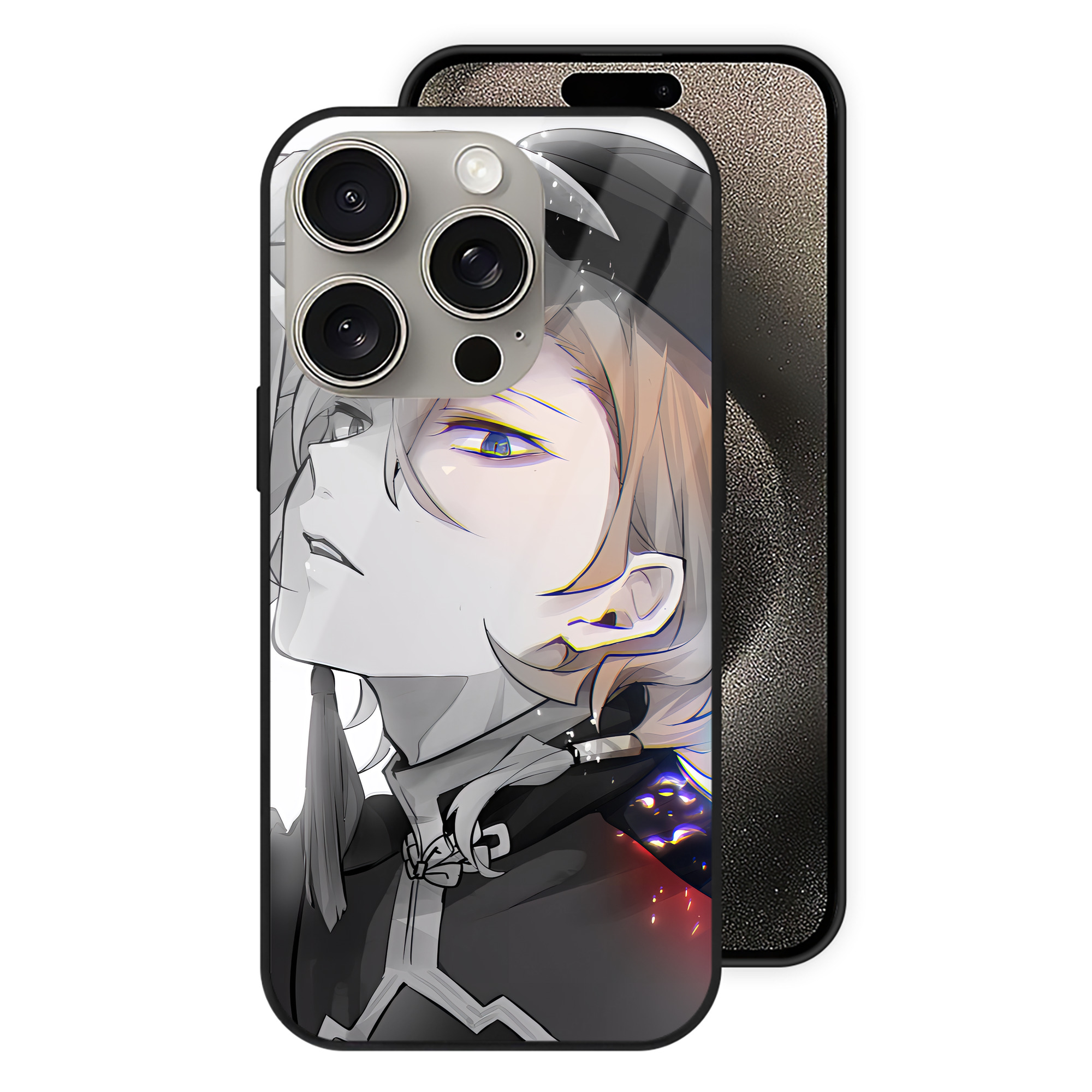 （画像用） 文豪ストレイドッグス Bungo Stray Dogs 【iPhone15Pro対応】スマホケース 耐衝撃＆黄変防止 背面ガラス