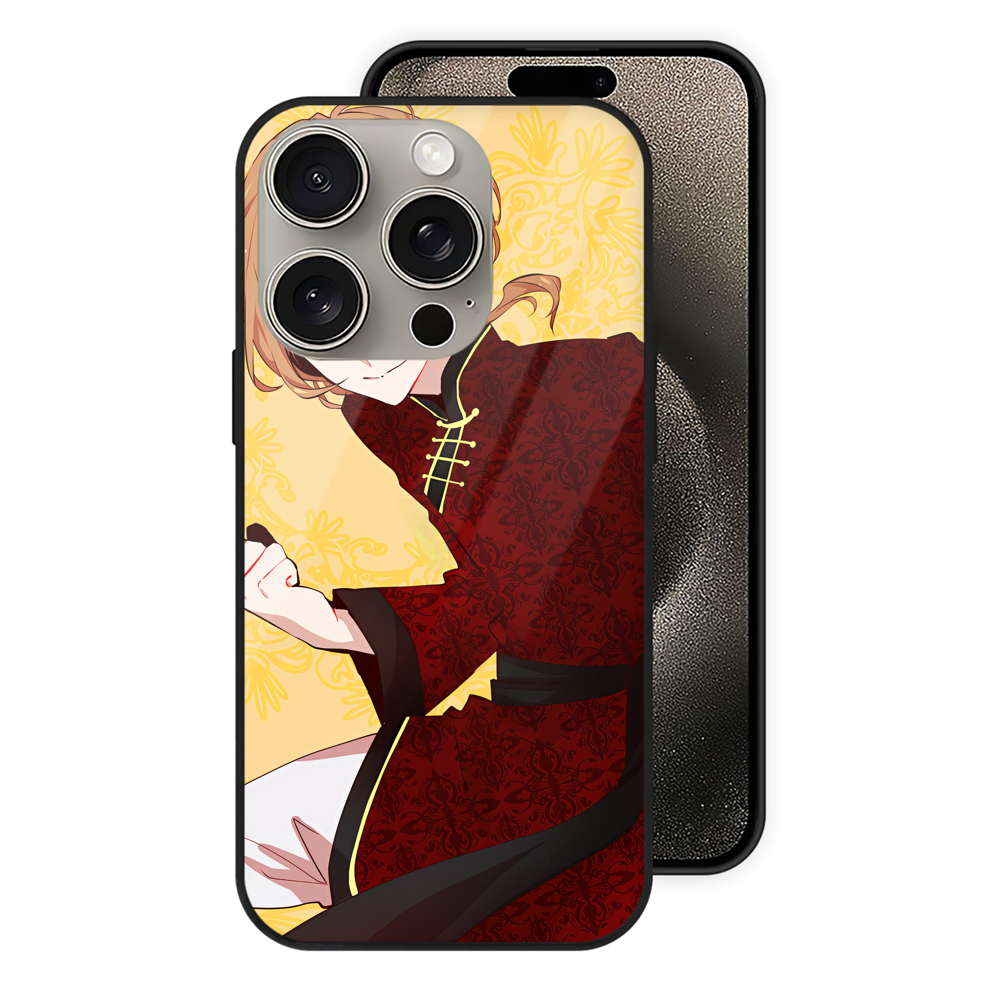 （画像用） 文豪ストレイドッグス Bungo Stray Dogs 【iPhone15Pro対応】スマホケース 耐衝撃＆黄変防止 背面ガラス