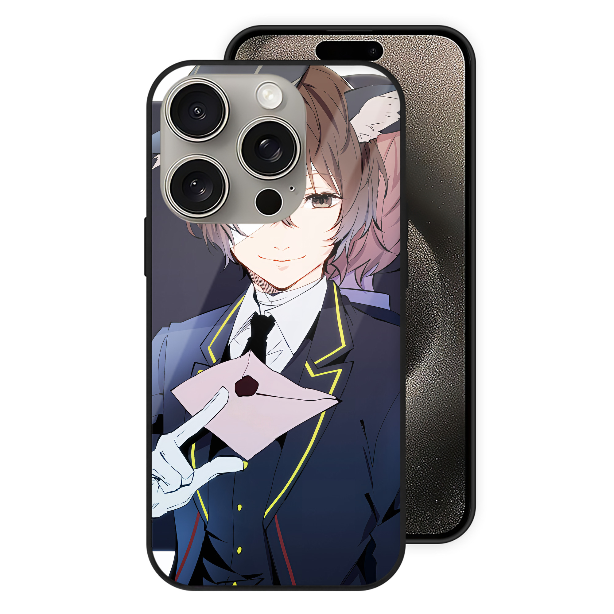 （画像用） 文豪ストレイドッグス Bungo Stray Dogs 【iPhone15Pro対応】スマホケース 耐衝撃＆黄変防止 背面ガラス