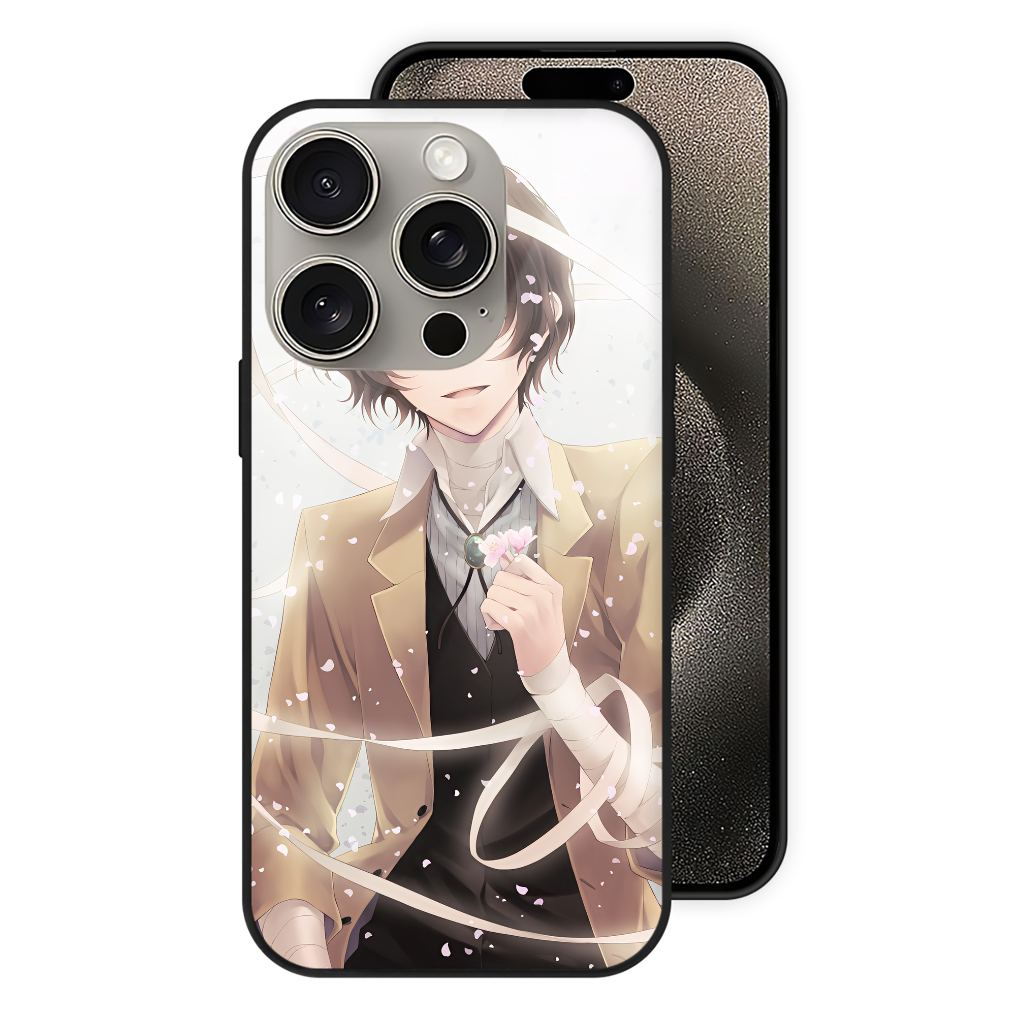（画像用） 文豪ストレイドッグス Bungo Stray Dogs 【iPhone15Pro対応】スマホケース 耐衝撃＆黄変防止 背面ガラス