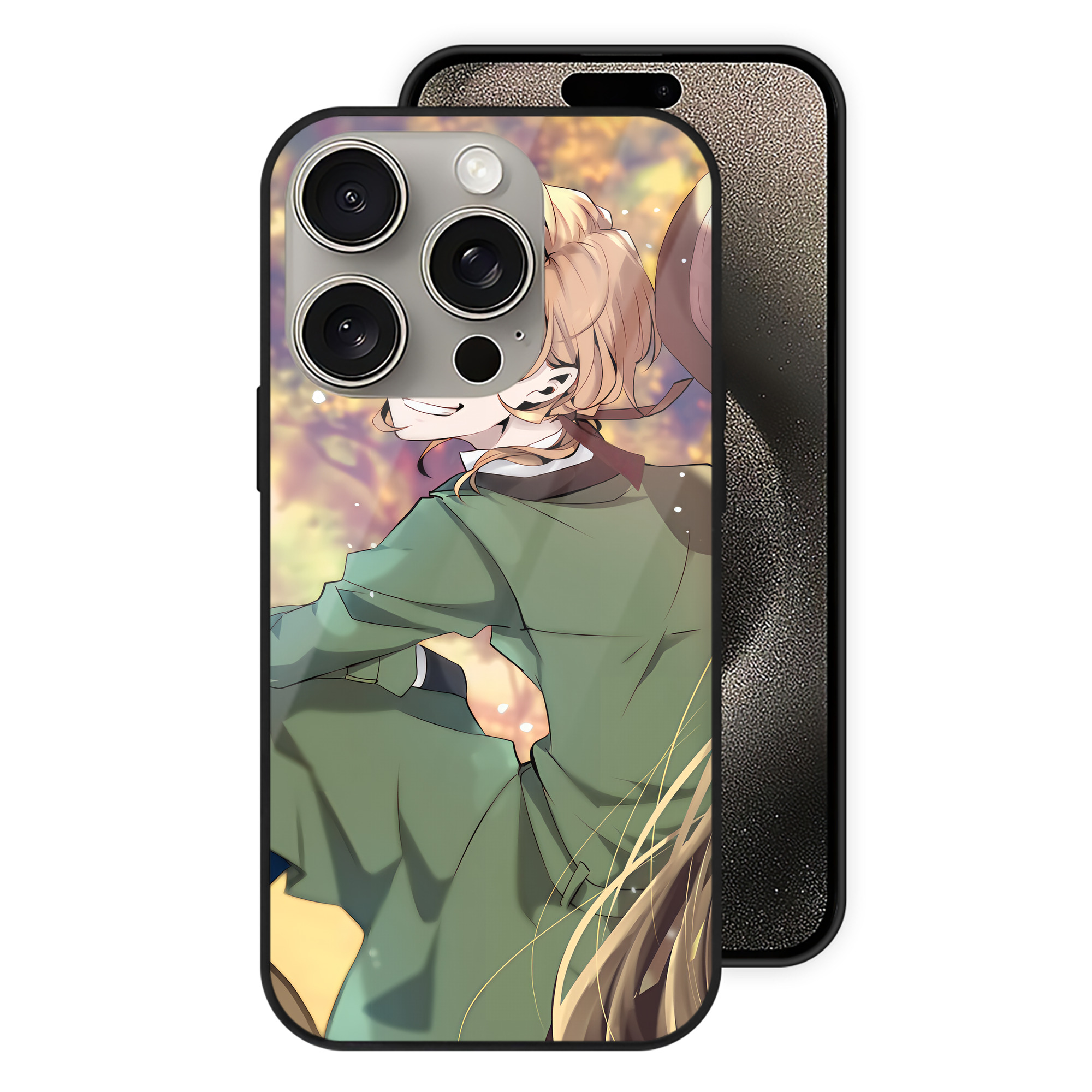 （画像用） 文豪ストレイドッグス Bungo Stray Dogs 【iPhone15Pro対応】スマホケース 耐衝撃＆黄変防止 背面ガラス