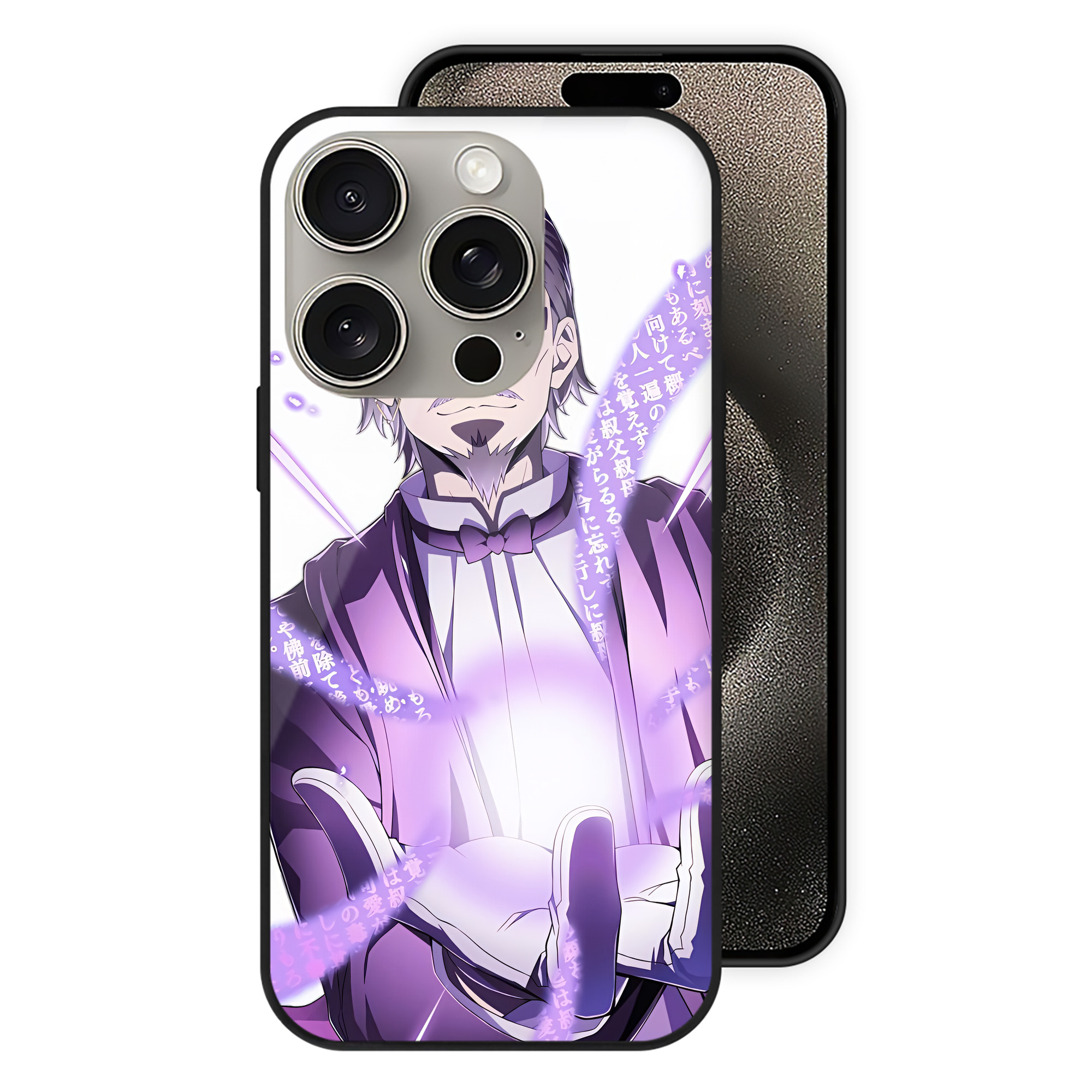 （画像用） 文豪ストレイドッグス Bungo Stray Dogs 【iPhone15Pro対応】スマホケース 耐衝撃＆黄変防止 背面ガラス