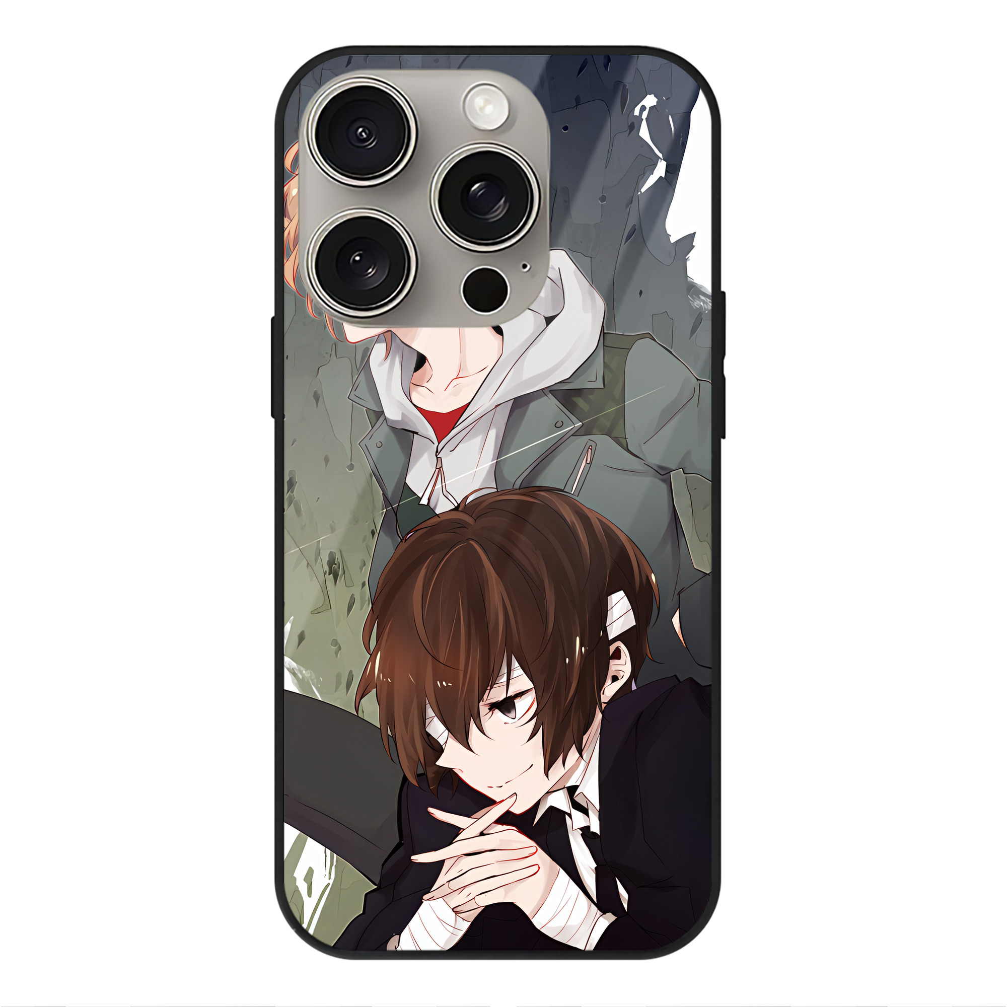 （画像用） 文豪ストレイドッグス Bungo Stray Dogs 【iPhone15Pro対応】スマホケース 耐衝撃＆黄変防止 背面ガラス