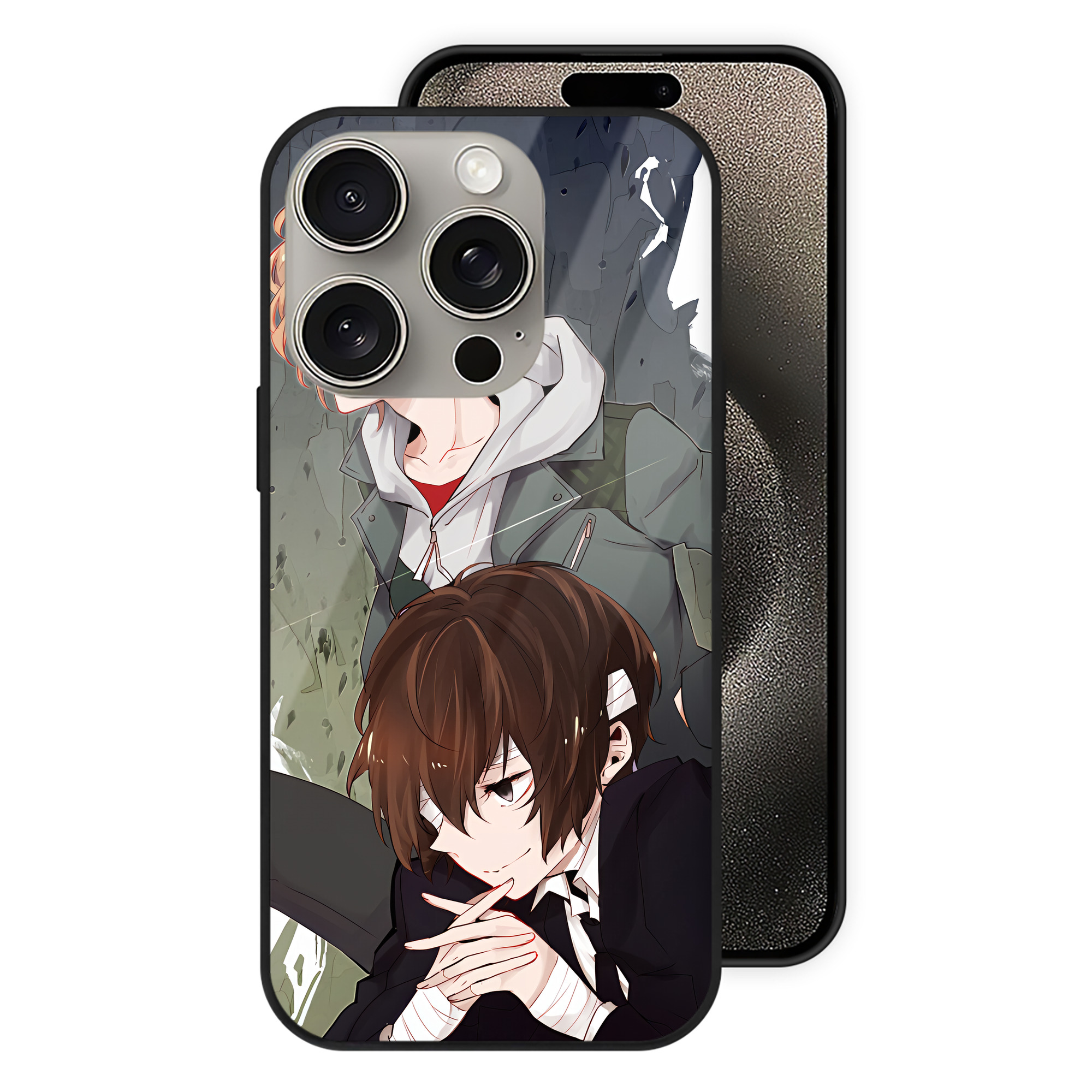（画像用） 文豪ストレイドッグス Bungo Stray Dogs 【iPhone15Pro対応】スマホケース 耐衝撃＆黄変防止 背面ガラス