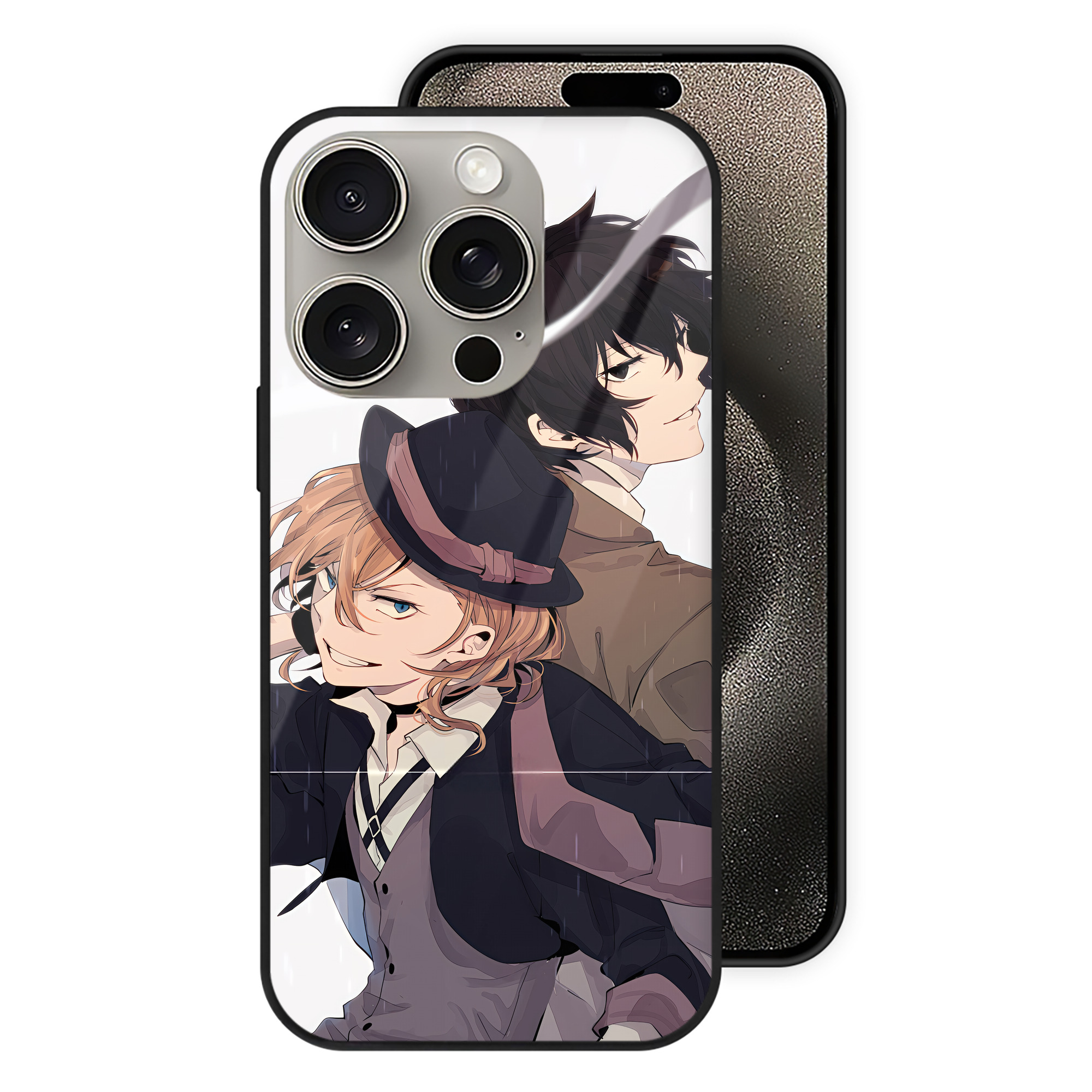 （画像用） 文豪ストレイドッグス Bungo Stray Dogs 【iPhone15Pro対応】スマホケース 耐衝撃＆黄変防止 背面ガラス