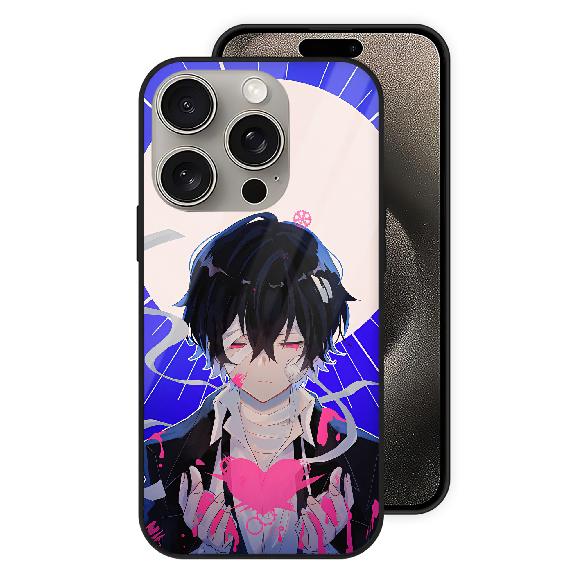 （画像用） 文豪ストレイドッグス Bungo Stray Dogs 【iPhone15Pro対応】スマホケース 耐衝撃＆黄変防止 背面ガラス