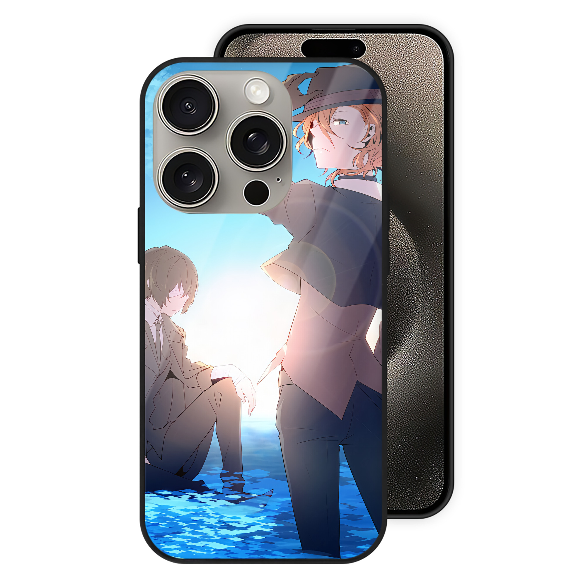 （画像用） 文豪ストレイドッグス Bungo Stray Dogs 【iPhone15Pro対応】スマホケース 耐衝撃＆黄変防止 背面ガラス