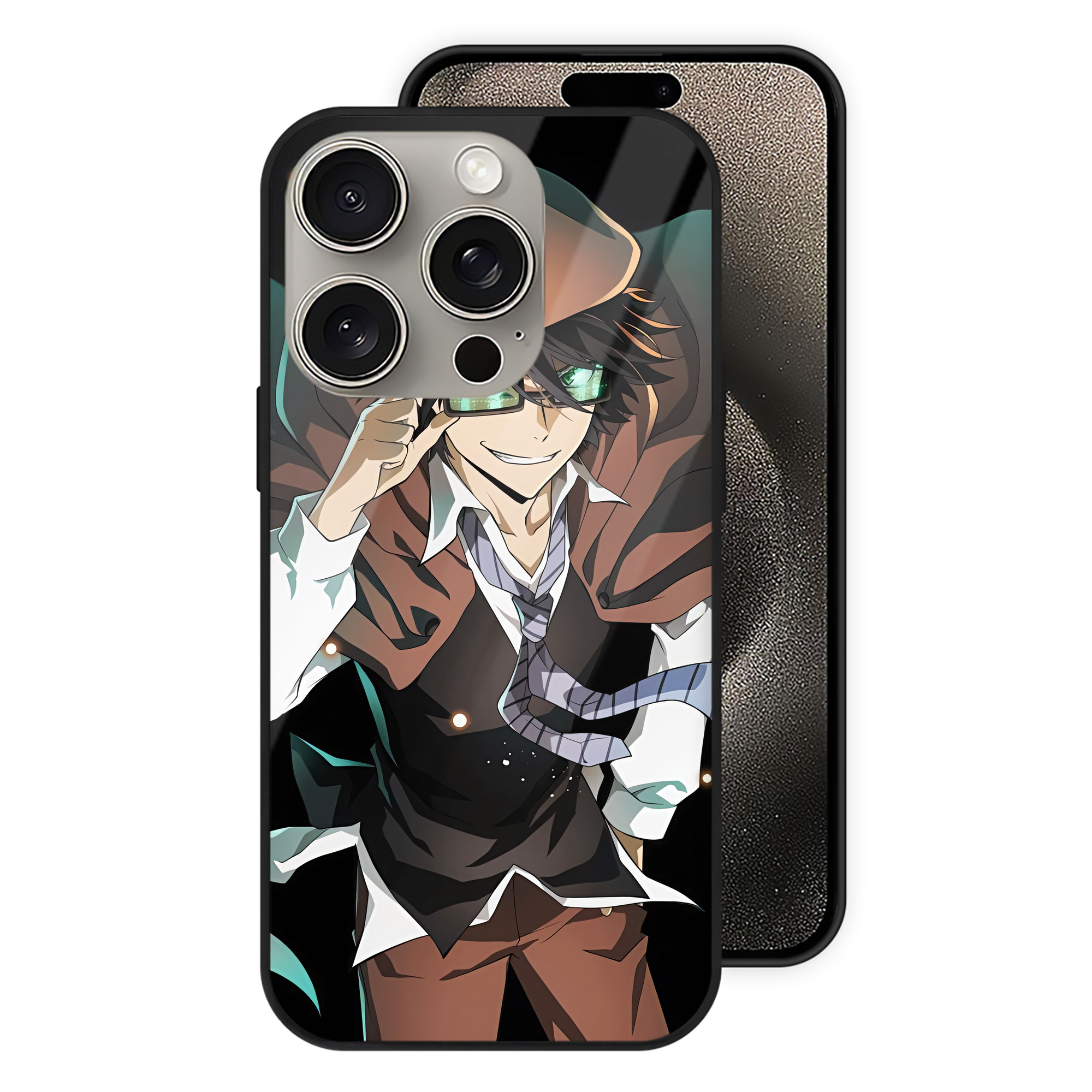 （画像用） 文豪ストレイドッグス Bungo Stray Dogs 【iPhone15Pro対応】スマホケース 耐衝撃＆黄変防止 背面ガラス