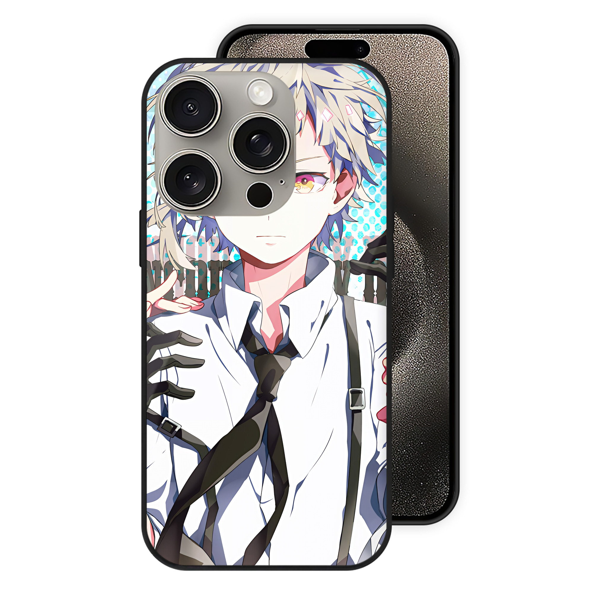 （画像用） 文豪ストレイドッグス Bungo Stray Dogs 【iPhone15Pro対応】スマホケース 耐衝撃＆黄変防止 背面ガラス