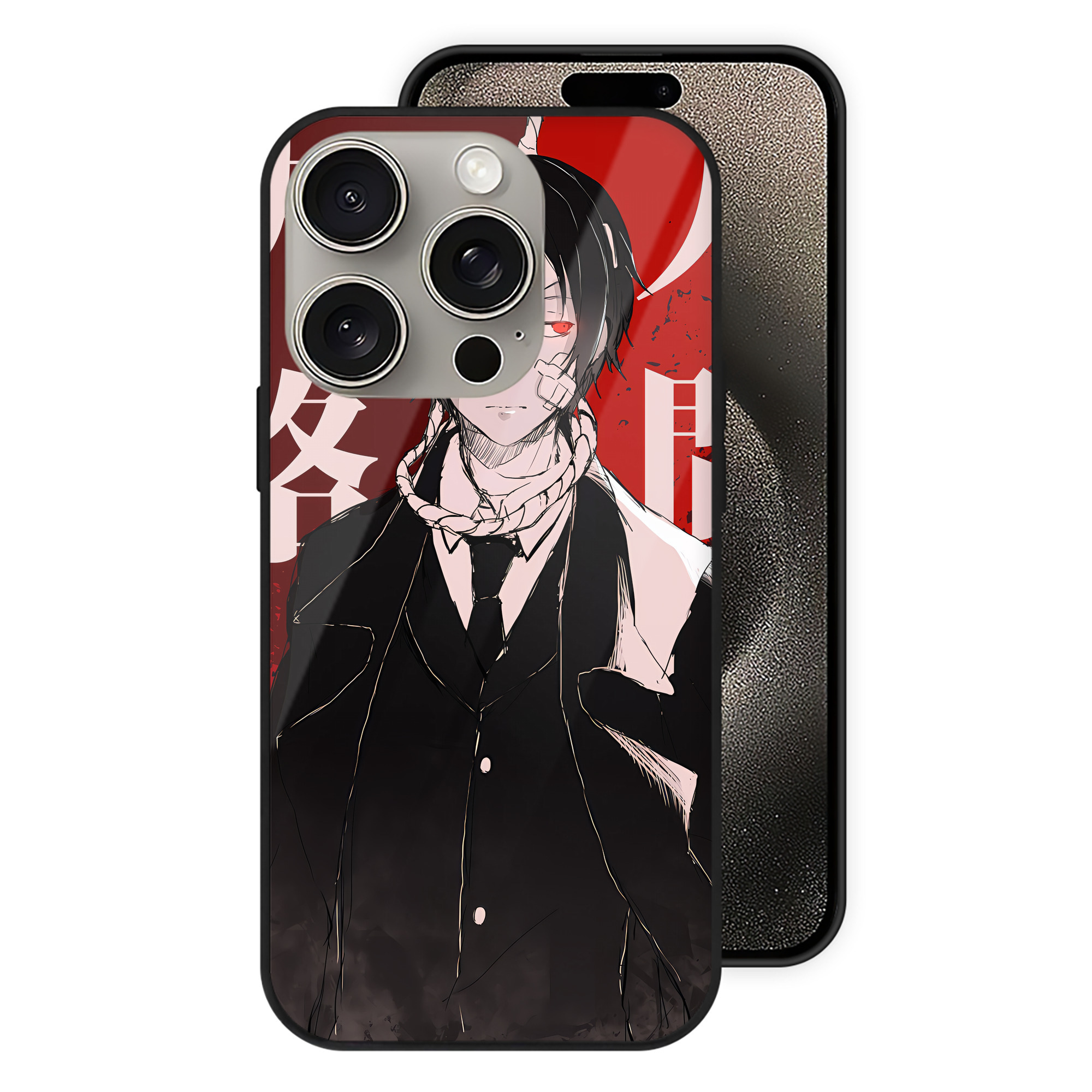 （画像用） 文豪ストレイドッグス Bungo Stray Dogs 【iPhone15Pro対応】スマホケース 耐衝撃＆黄変防止 背面ガラス