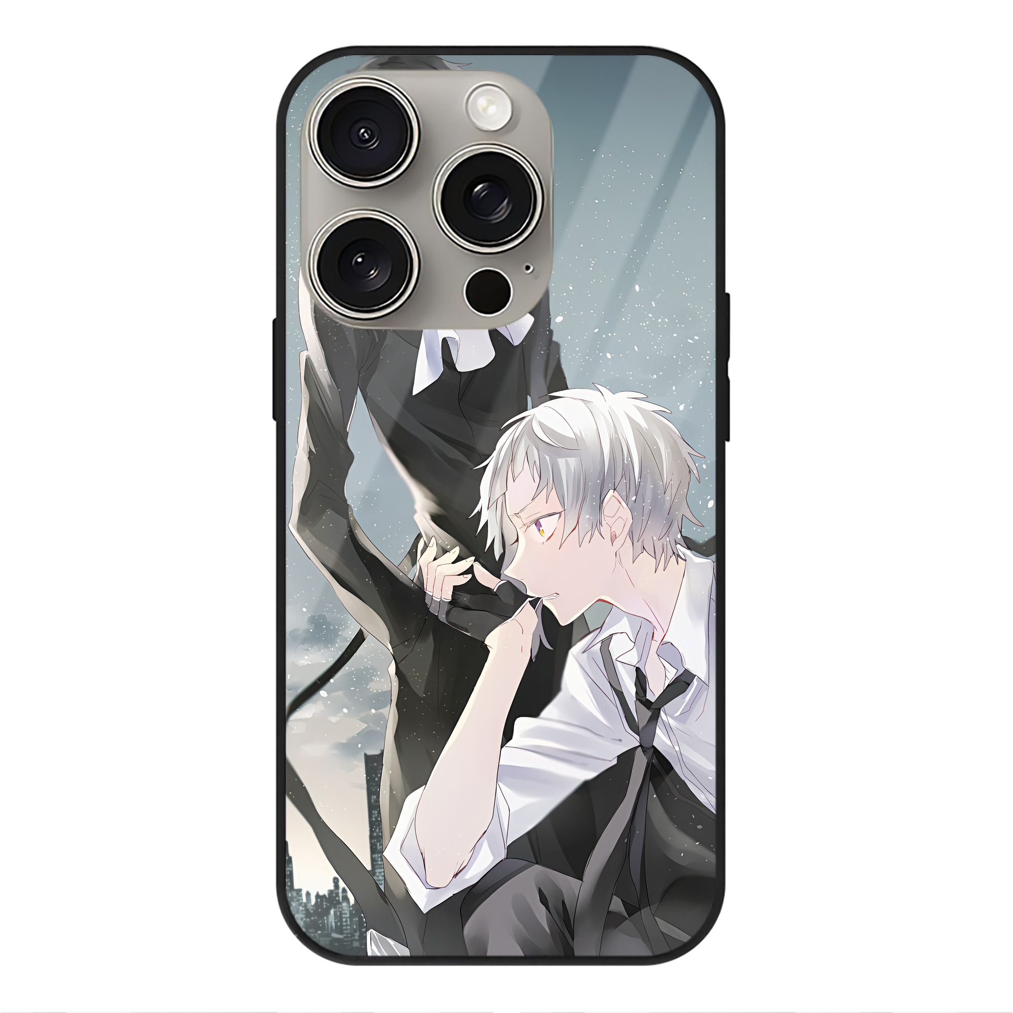 （画像用） 文豪ストレイドッグス Bungo Stray Dogs 【iPhone15Pro対応】スマホケース 耐衝撃＆黄変防止 背面ガラス