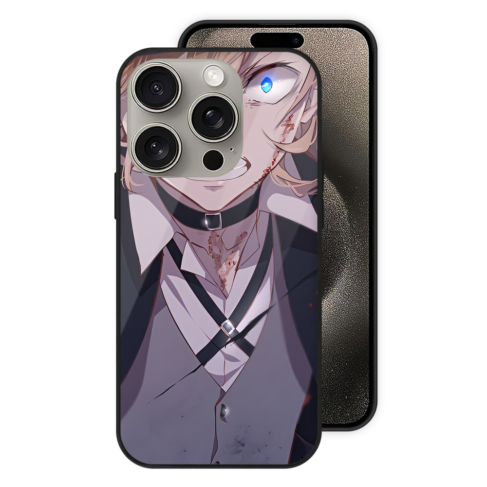 （画像用） 文豪ストレイドッグス Bungo Stray Dogs 【iPhone15Pro対応】スマホケース 耐衝撃＆黄変防止 背面ガラス