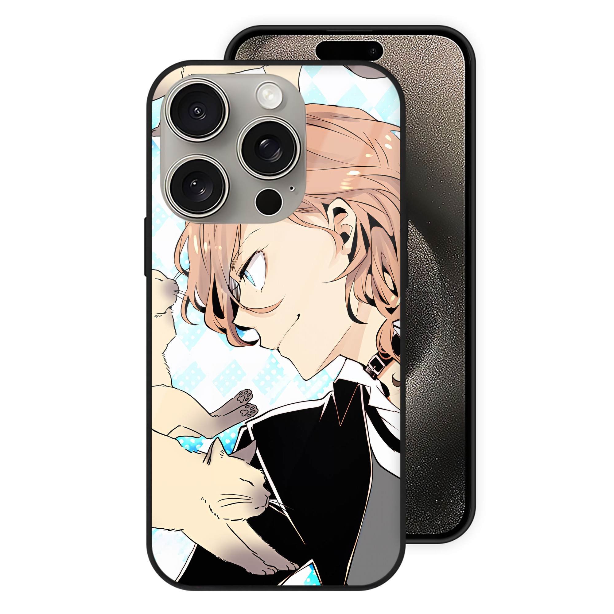 （画像用） 文豪ストレイドッグス Bungo Stray Dogs 【iPhone15Pro対応】スマホケース 耐衝撃＆黄変防止 背面ガラス