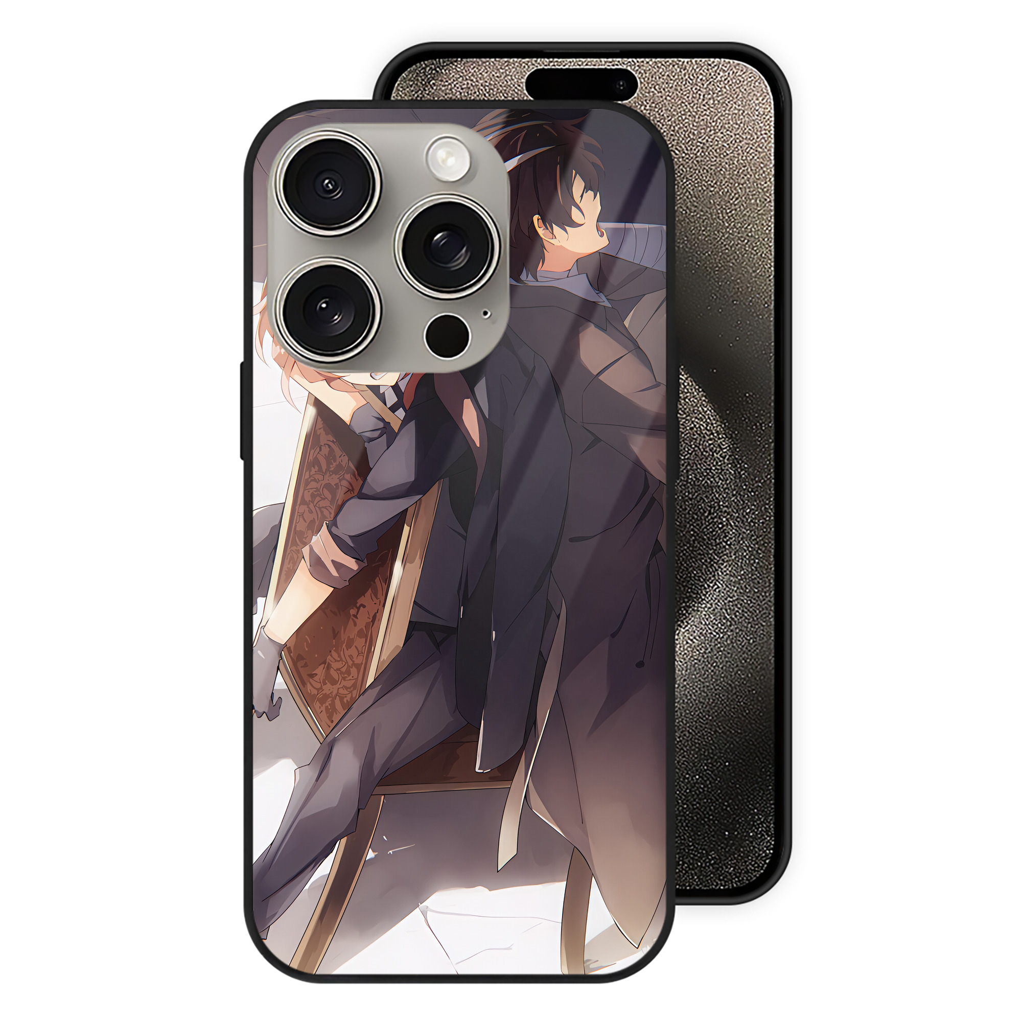 （画像用） 文豪ストレイドッグス Bungo Stray Dogs 【iPhone15Pro対応】スマホケース 耐衝撃＆黄変防止 背面ガラス