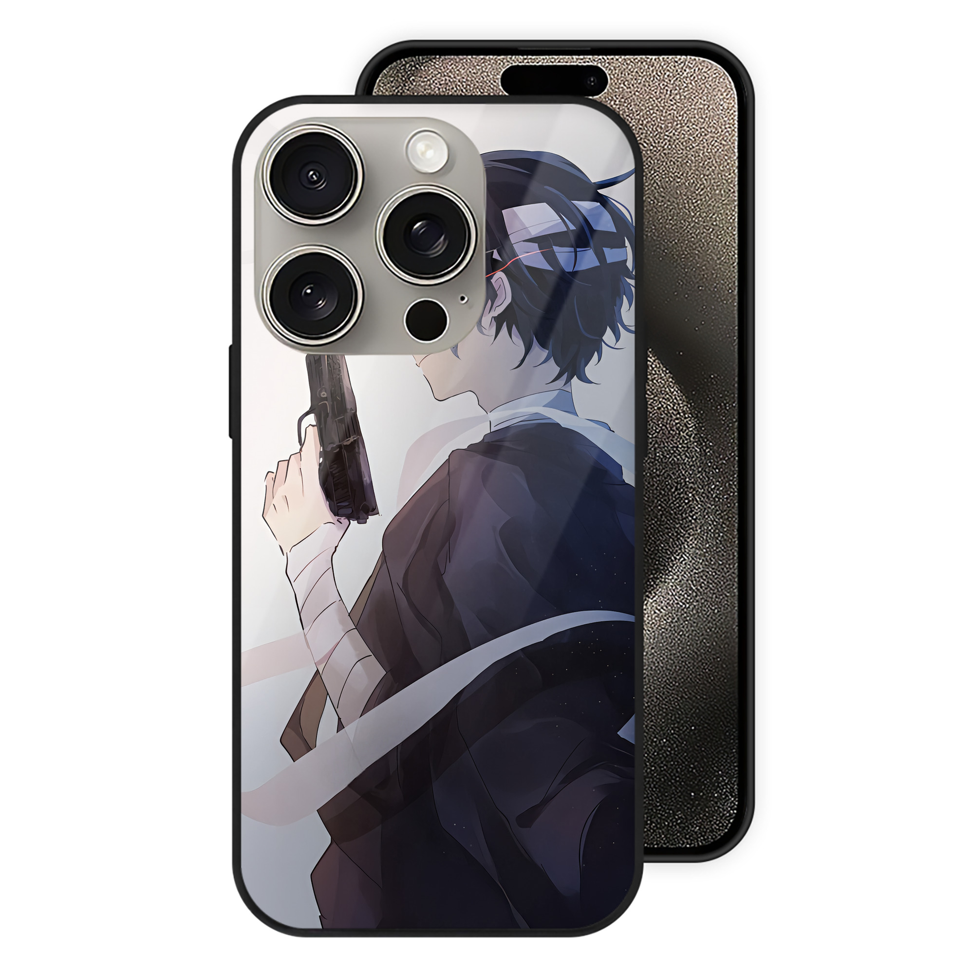 （画像用） 文豪ストレイドッグス Bungo Stray Dogs 【iPhone15Pro対応】スマホケース 耐衝撃＆黄変防止 背面ガラス