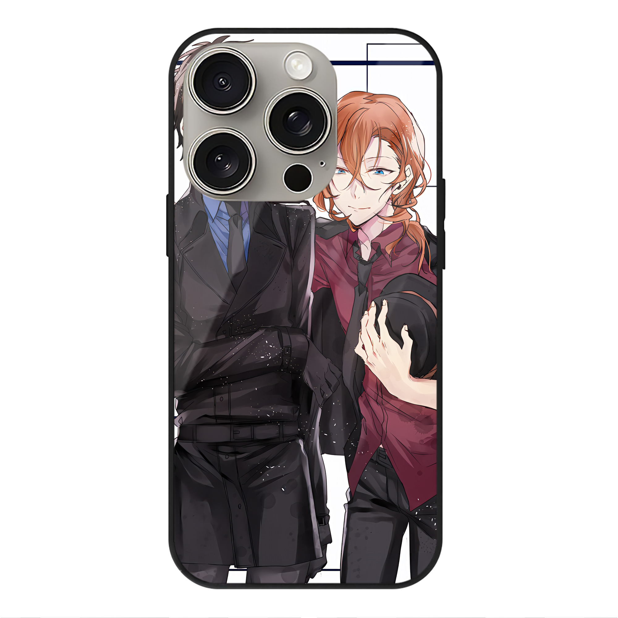 （画像用） 文豪ストレイドッグス Bungo Stray Dogs 【iPhone15Pro対応】スマホケース 耐衝撃＆黄変防止 背面ガラス