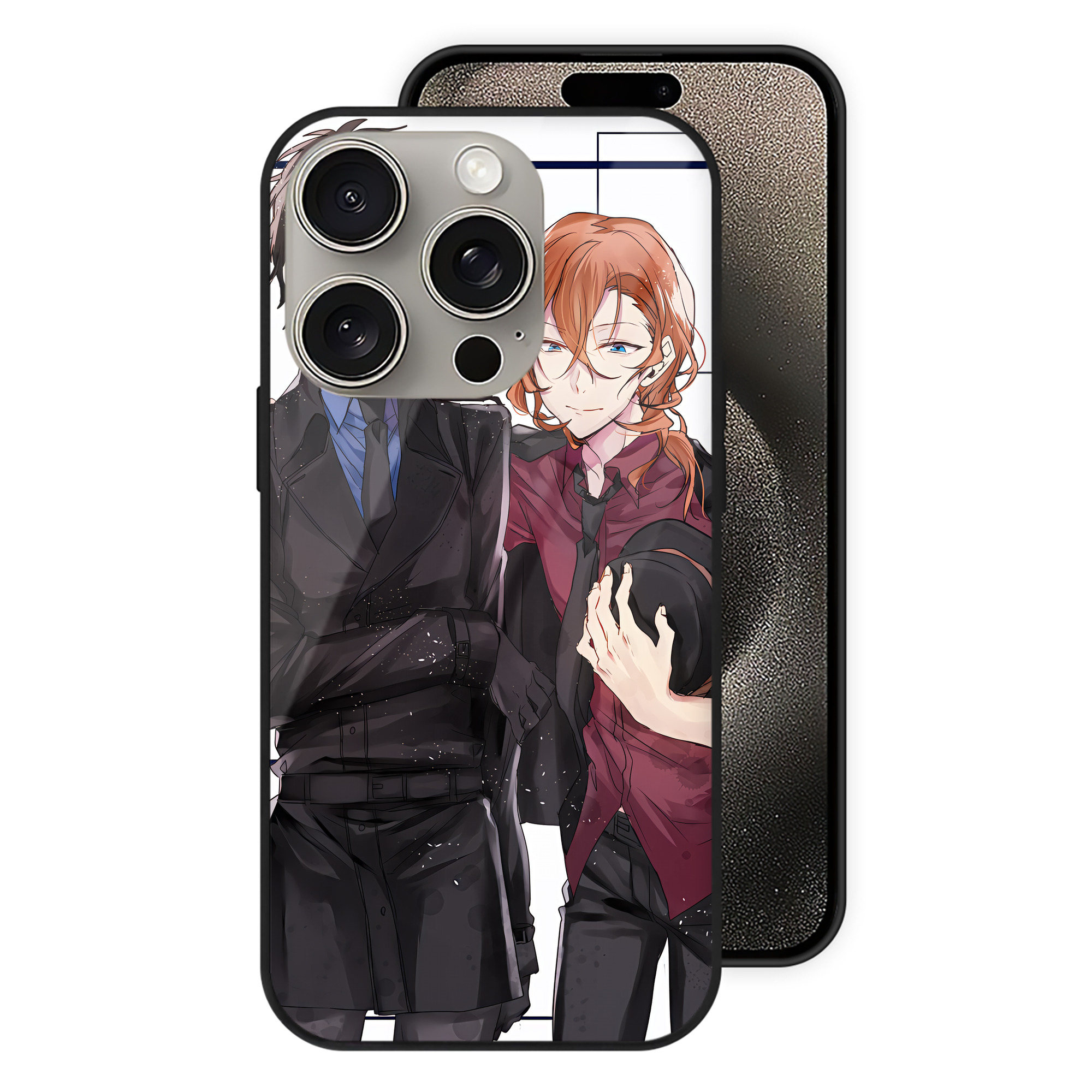 （画像用） 文豪ストレイドッグス Bungo Stray Dogs 【iPhone15Pro対応】スマホケース 耐衝撃＆黄変防止 背面ガラス