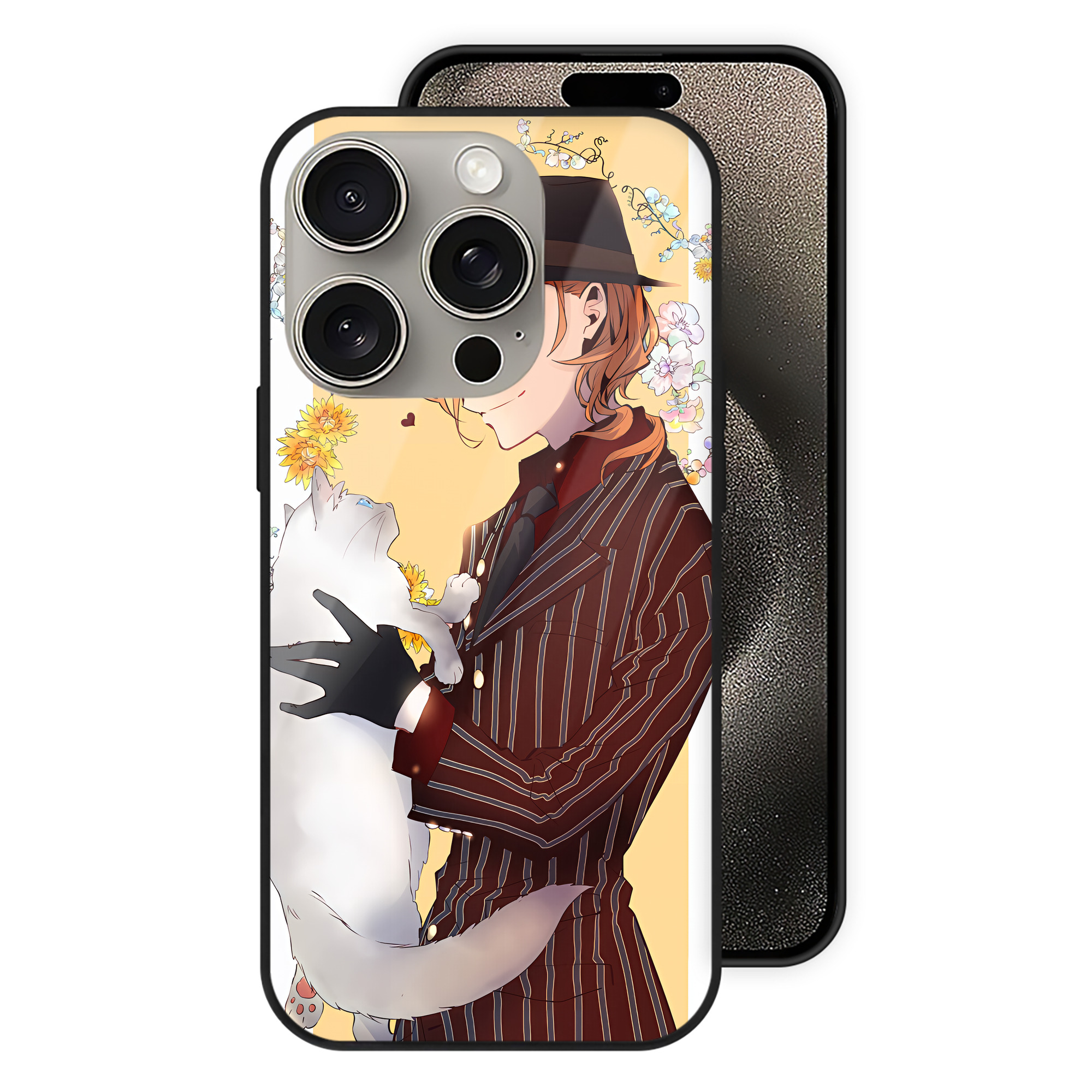 （画像用） 文豪ストレイドッグス Bungo Stray Dogs 【iPhone15Pro対応】スマホケース 耐衝撃＆黄変防止 背面ガラス