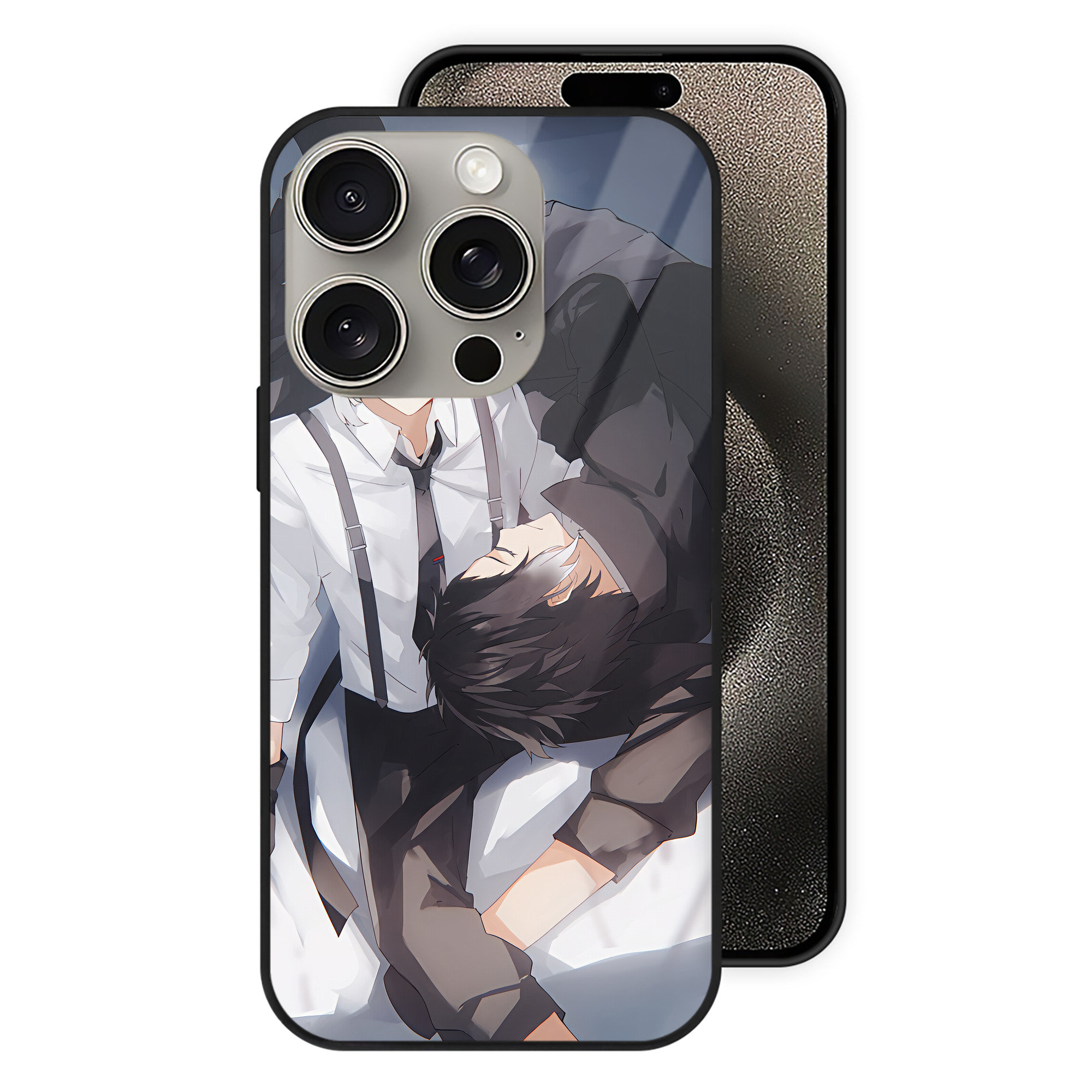 （画像用） 文豪ストレイドッグス Bungo Stray Dogs 【iPhone15Pro対応】スマホケース 耐衝撃＆黄変防止 背面ガラス