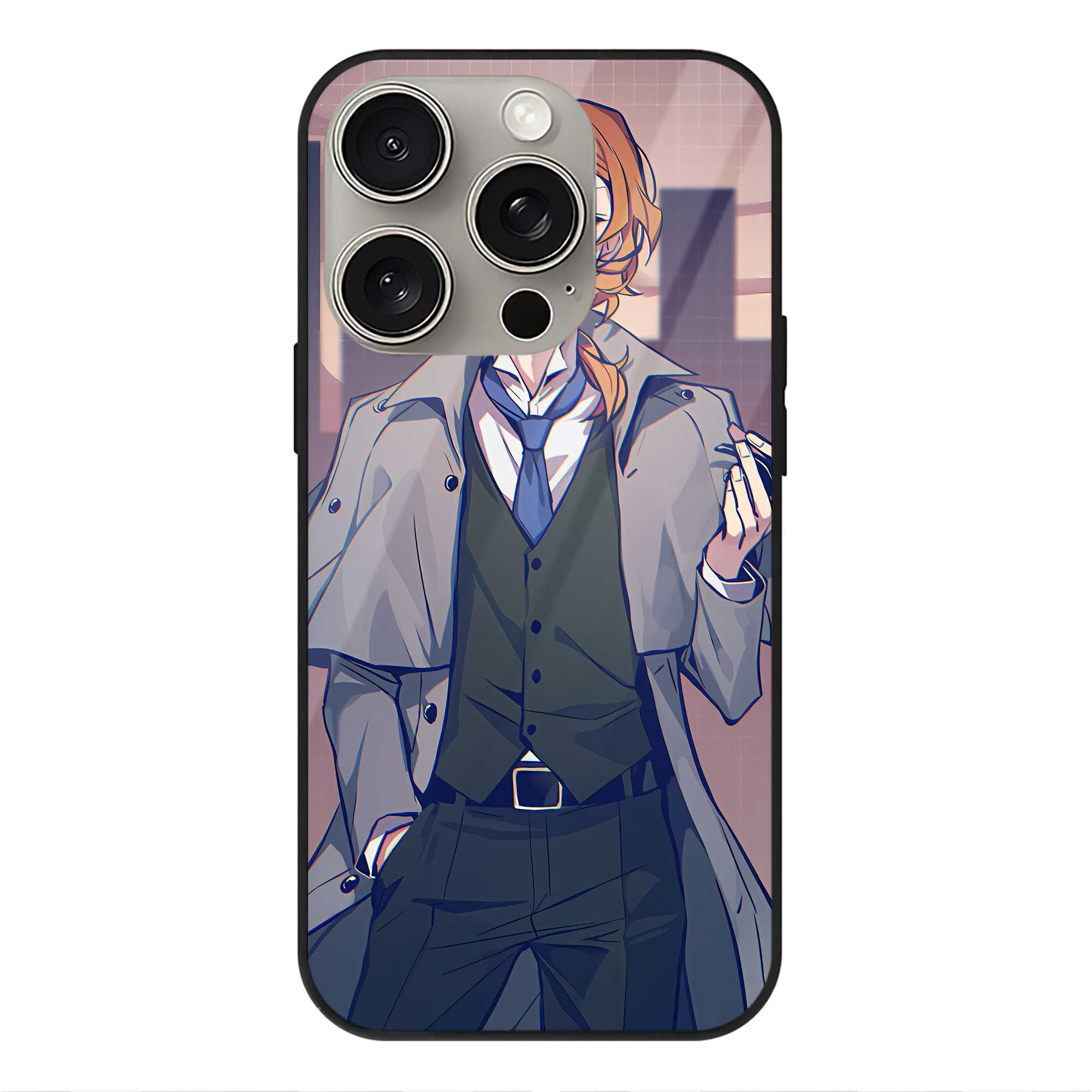 （画像用） 文豪ストレイドッグス Bungo Stray Dogs 【iPhone15Pro対応】スマホケース 耐衝撃＆黄変防止 背面ガラス