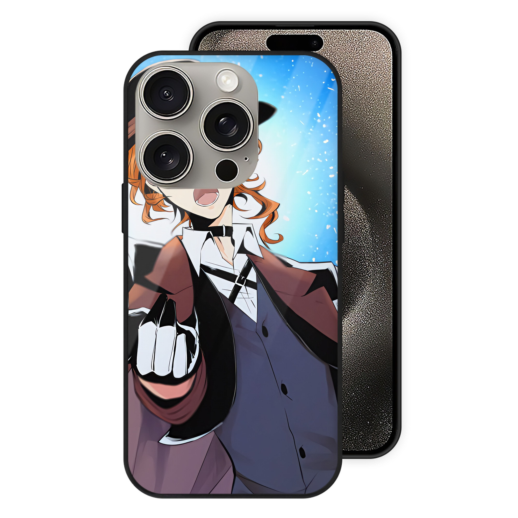 （画像用） 文豪ストレイドッグス Bungo Stray Dogs 【iPhone15Pro対応】スマホケース 耐衝撃＆黄変防止 背面ガラス
