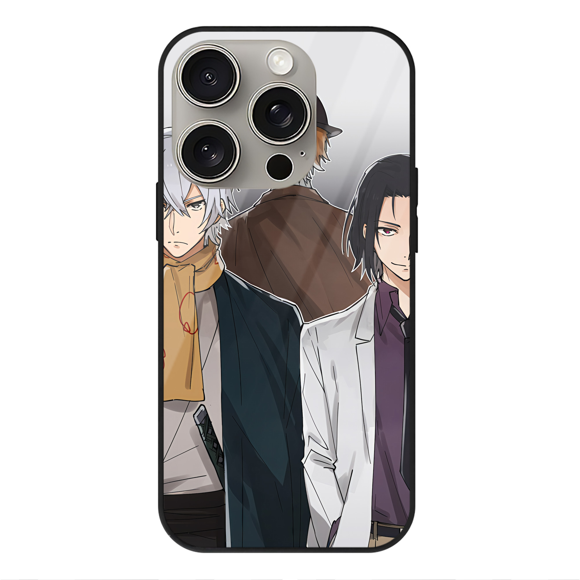 （画像用） 文豪ストレイドッグス Bungo Stray Dogs 【iPhone15Pro対応】スマホケース 耐衝撃＆黄変防止 背面ガラス