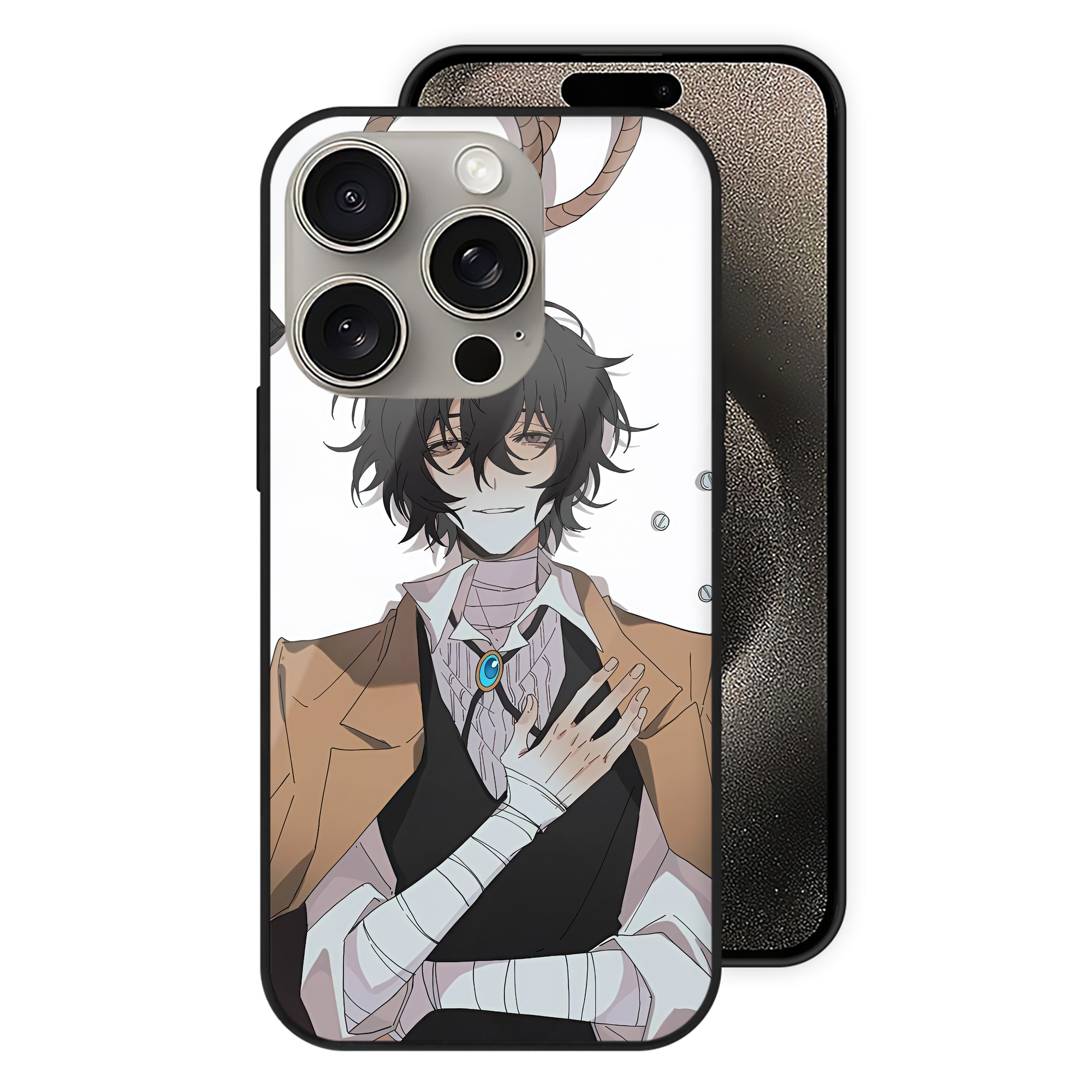 （画像用） 文豪ストレイドッグス Bungo Stray Dogs 【iPhone15Pro対応】スマホケース 耐衝撃＆黄変防止 背面ガラス