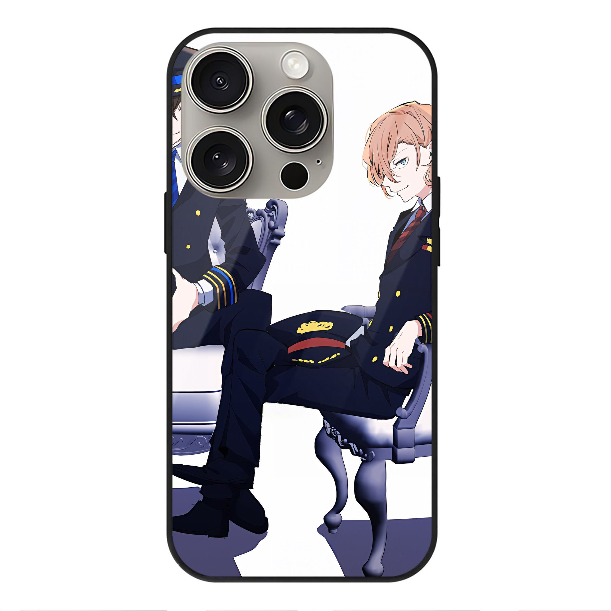 （画像用） 文豪ストレイドッグス Bungo Stray Dogs 【iPhone15Pro対応】スマホケース 耐衝撃＆黄変防止 背面ガラス
