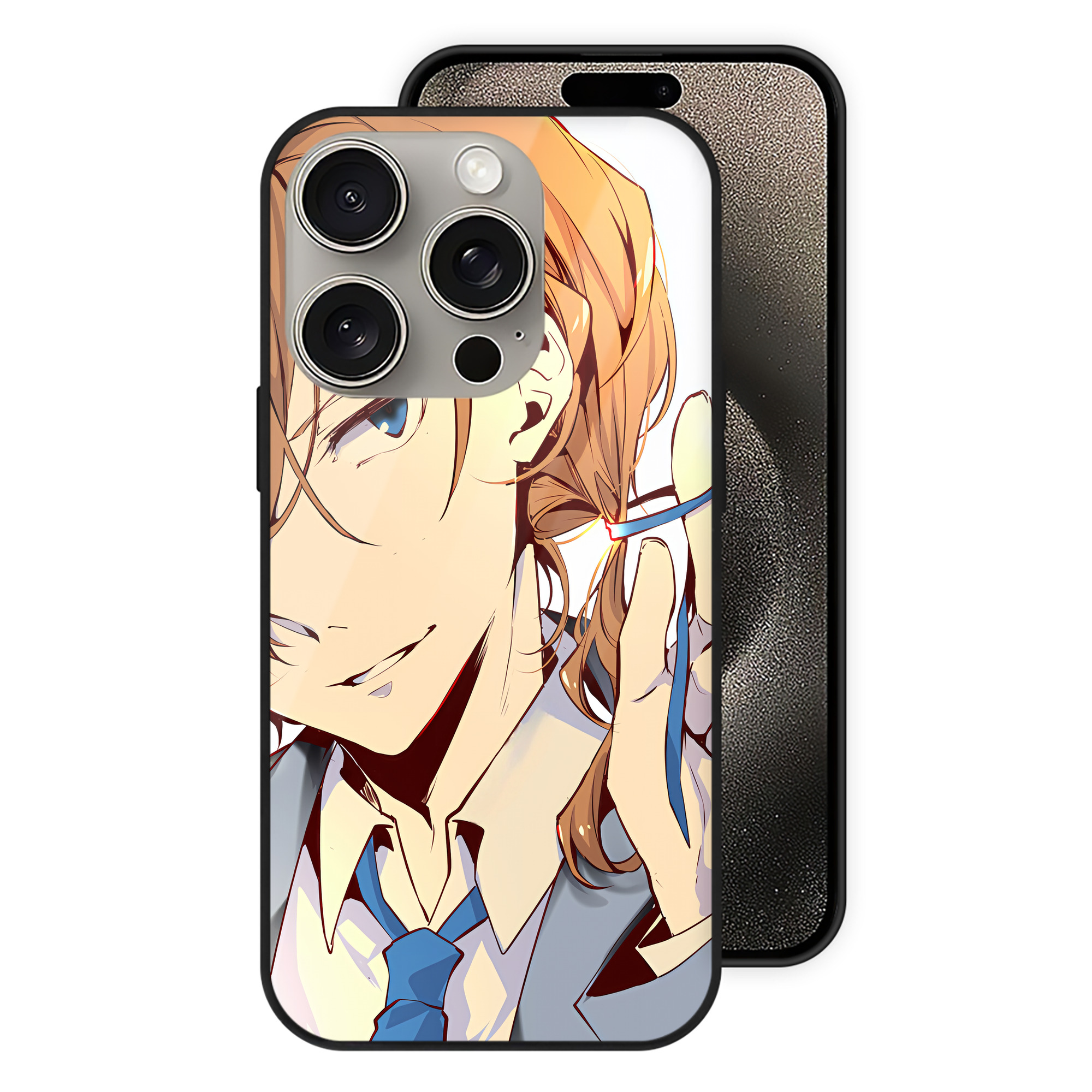 （画像用） 文豪ストレイドッグス Bungo Stray Dogs 【iPhone15Pro対応】スマホケース 耐衝撃＆黄変防止 背面ガラス