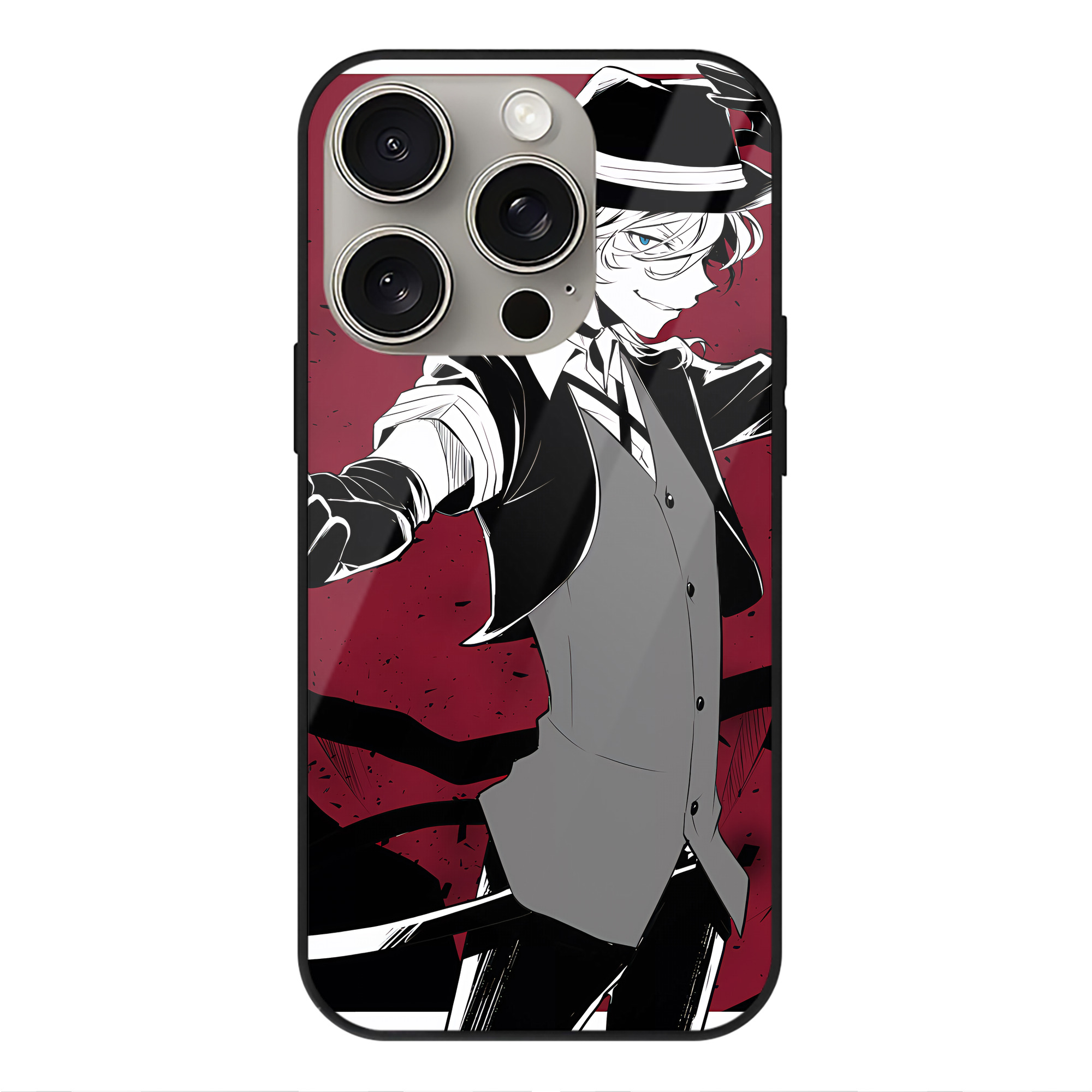 （画像用） 文豪ストレイドッグス Bungo Stray Dogs 【iPhone15Pro対応】スマホケース 耐衝撃＆黄変防止 背面ガラス