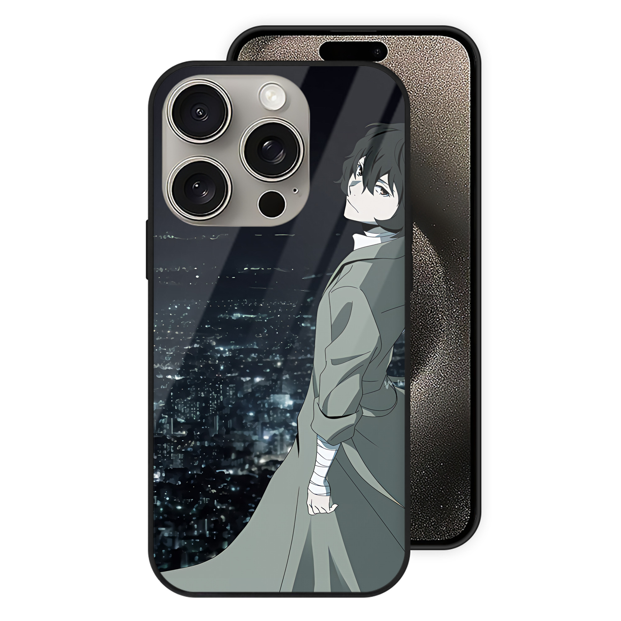（画像用） 文豪ストレイドッグス Bungo Stray Dogs 【iPhone15Pro対応】スマホケース 耐衝撃＆黄変防止 背面ガラス