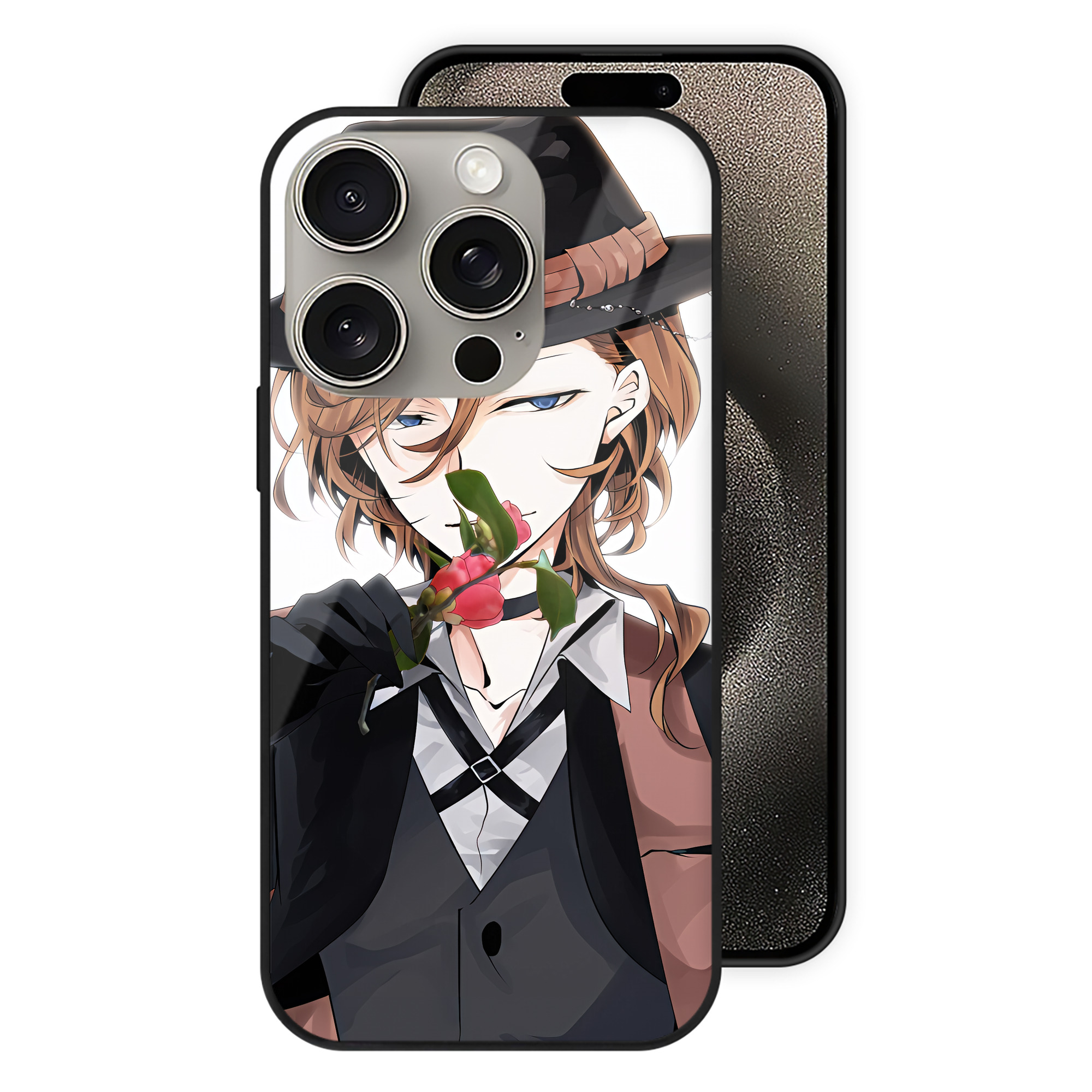 （画像用） 文豪ストレイドッグス Bungo Stray Dogs 【iPhone15Pro対応】スマホケース 耐衝撃＆黄変防止 背面ガラス