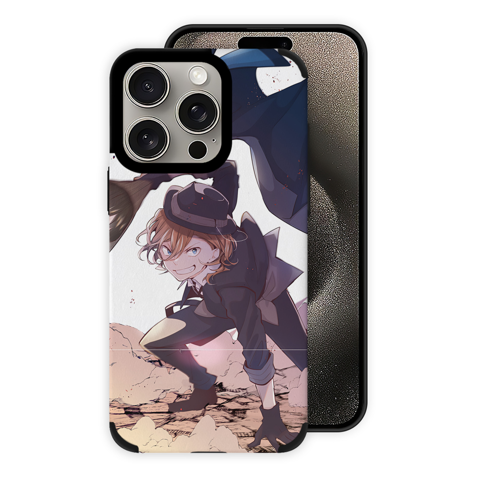 （画像用） 文豪ストレイドッグス Bungo Stray Dogs 【iPhone15ProMax対応】 PUレザー スマホケース 耐衝撃＆黄変防止