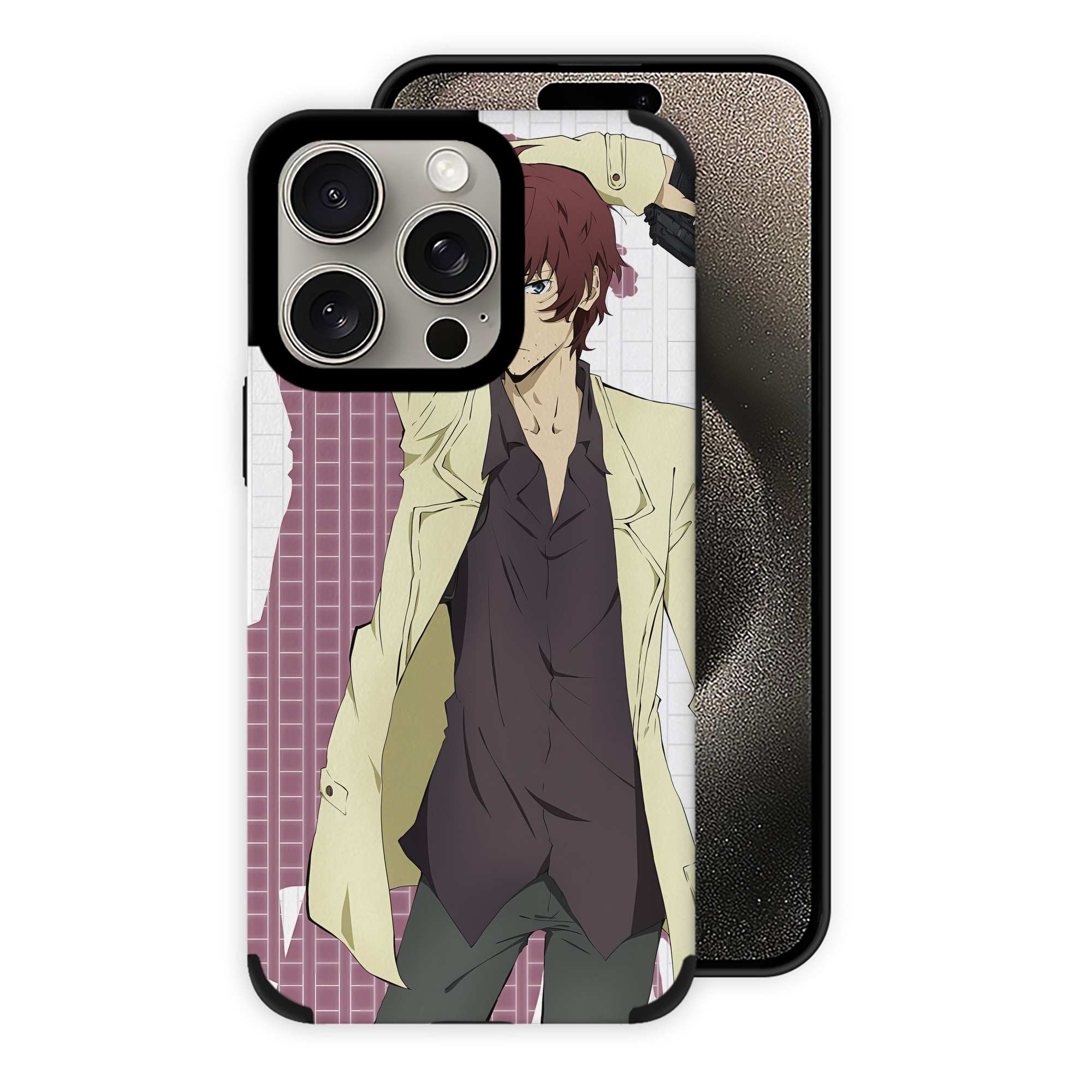 （画像用） 文豪ストレイドッグス Bungo Stray Dogs 【iPhone15ProMax対応】 PUレザー スマホケース 耐衝撃＆黄変防止