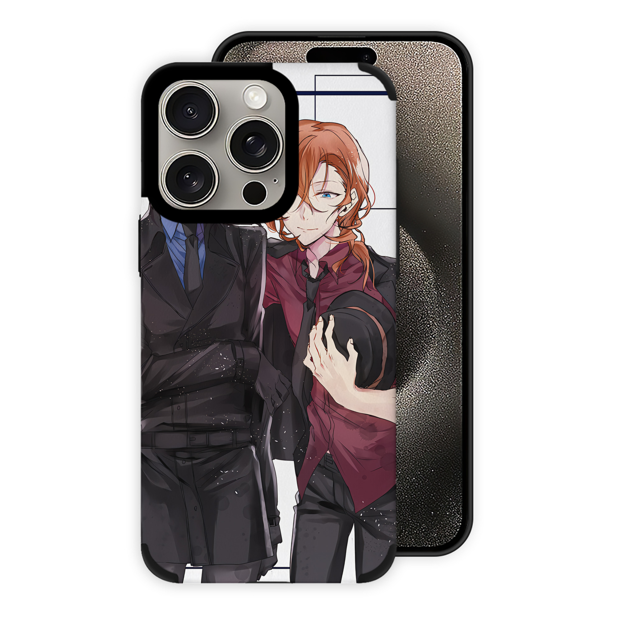 （画像用） 文豪ストレイドッグス Bungo Stray Dogs 【iPhone15ProMax対応】 PUレザー スマホケース 耐衝撃＆黄変防止