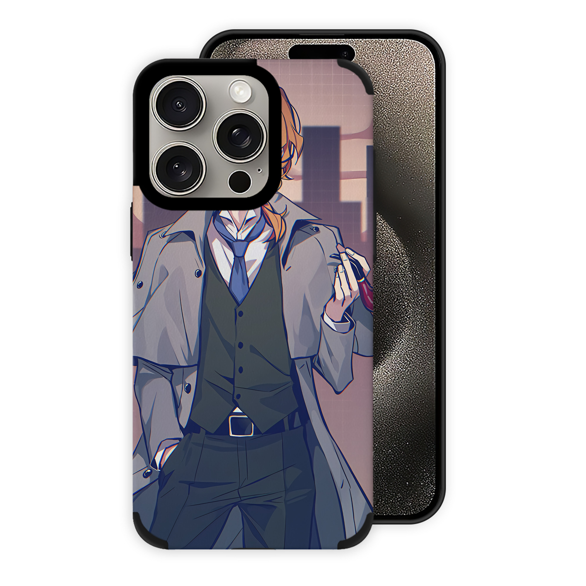 （画像用） 文豪ストレイドッグス Bungo Stray Dogs 【iPhone15ProMax対応】 PUレザー スマホケース 耐衝撃＆黄変防止