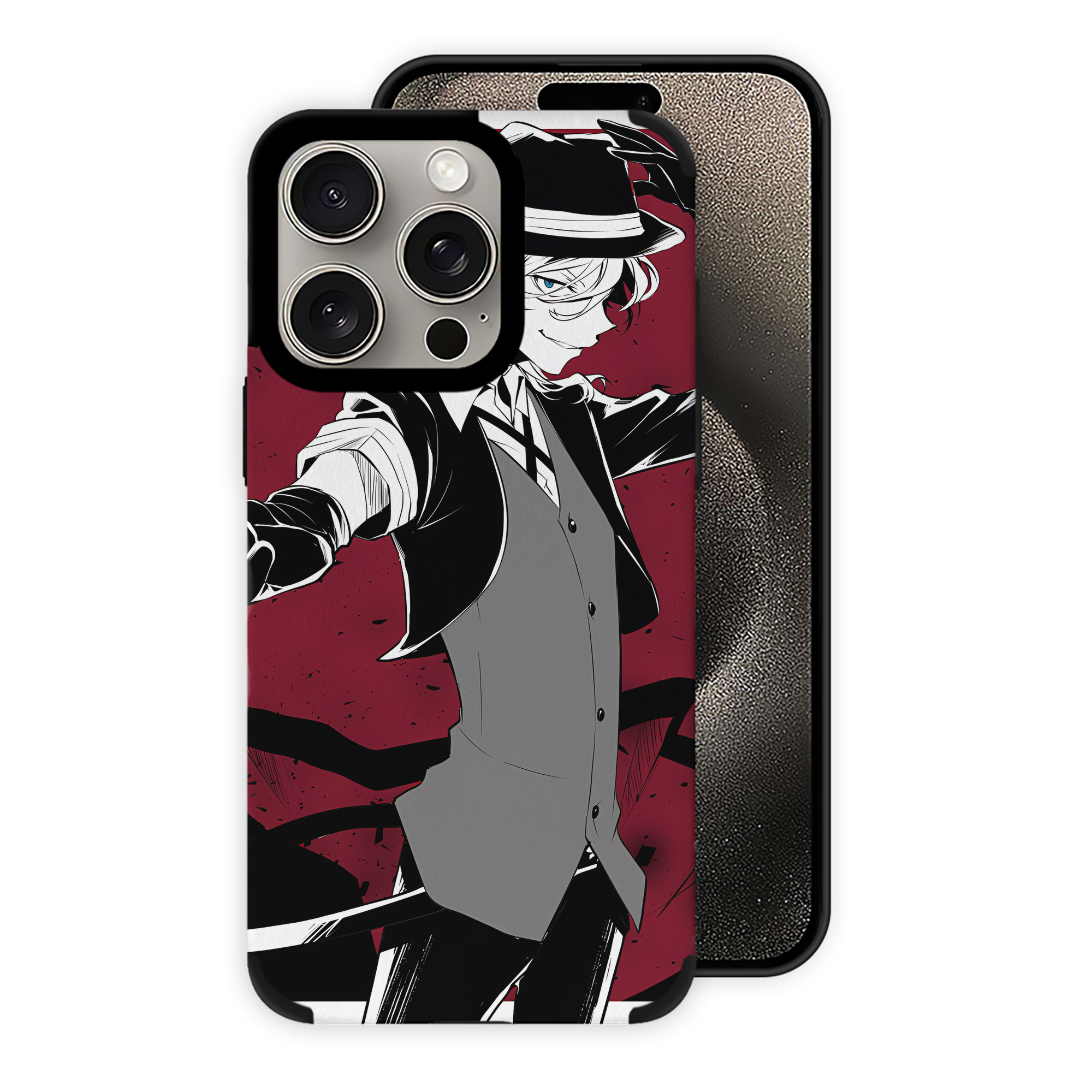 （画像用） 文豪ストレイドッグス Bungo Stray Dogs 【iPhone15ProMax対応】 PUレザー スマホケース 耐衝撃＆黄変防止