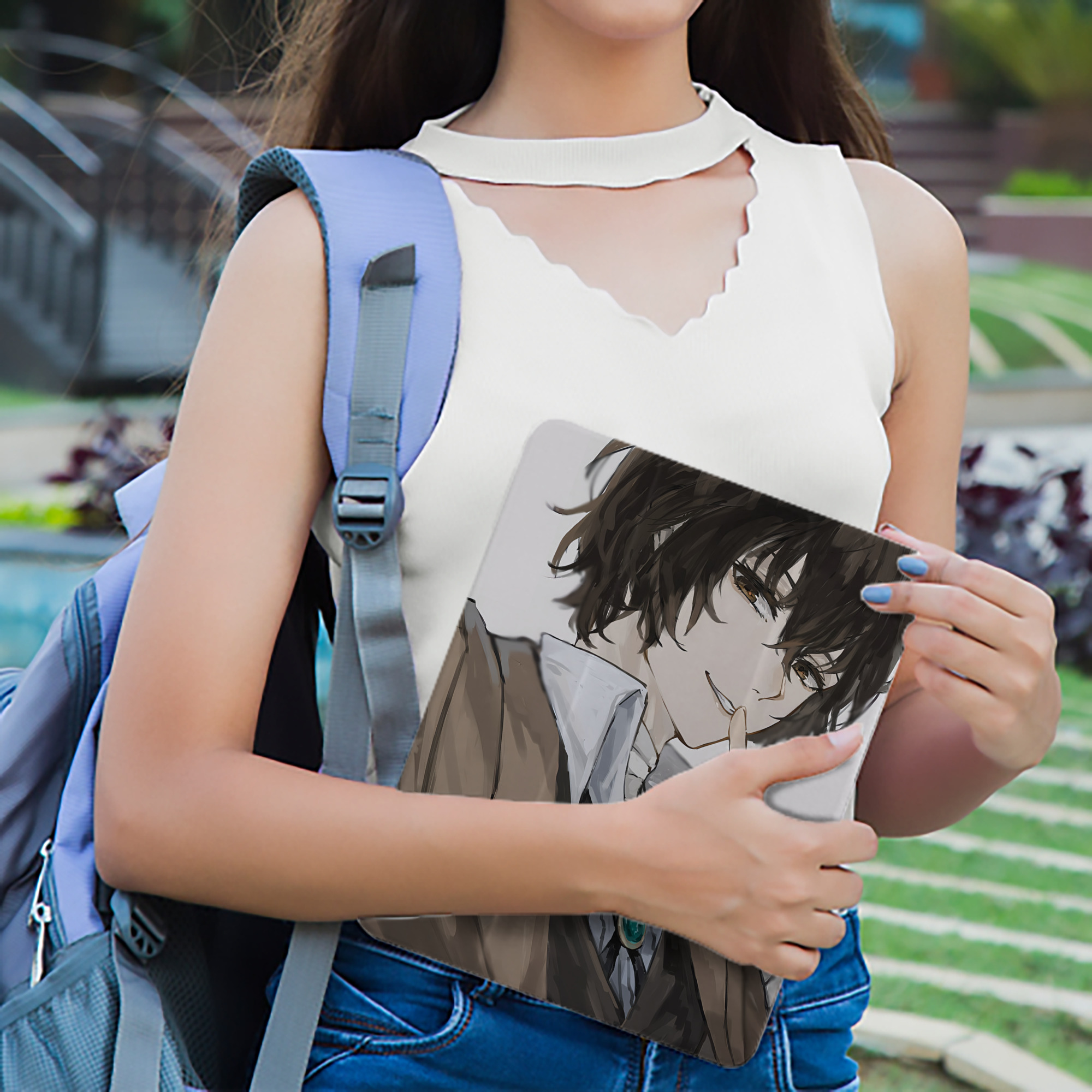 文豪ストレイドッグス Bungo Stray Dogs IPad ケース ペン収納付き 三つ折りスタンド PUレザー×シリコン 対応機種9.5/10.5/10.9インチ