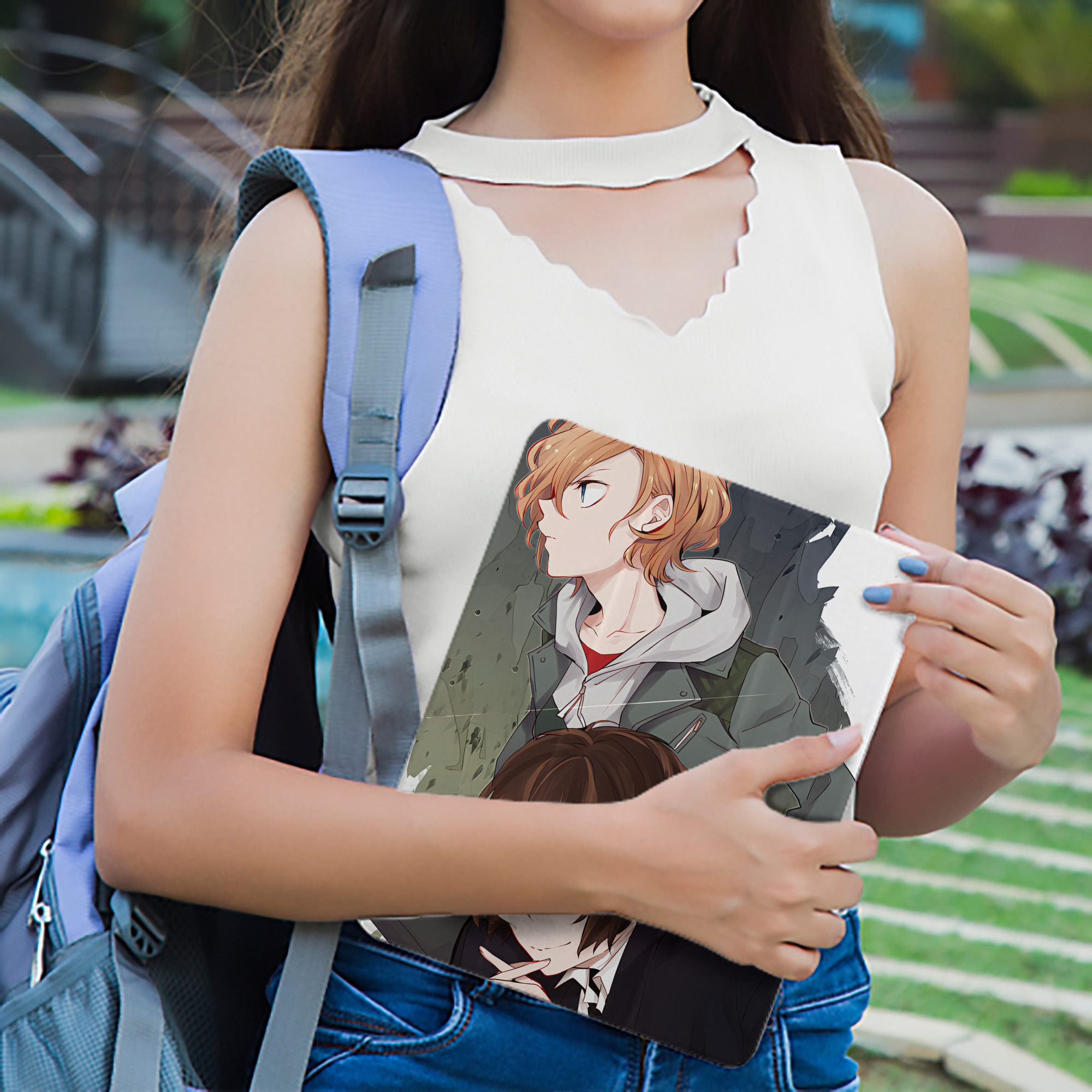 文豪ストレイドッグス Bungo Stray Dogs IPad ケース ペン収納付き 三つ折りスタンド PUレザー×シリコン 対応機種9.5/10.5/10.9インチ