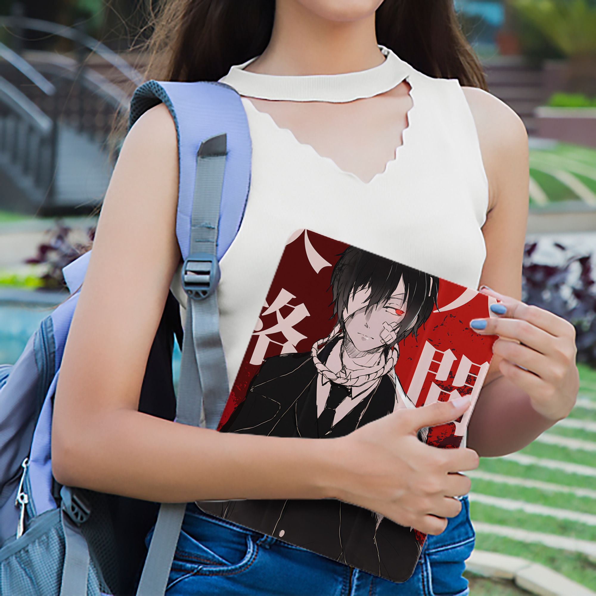文豪ストレイドッグス Bungo Stray Dogs IPad ケース ペン収納付き 三つ折りスタンド PUレザー×シリコン 対応機種9.5/10.5/10.9インチ