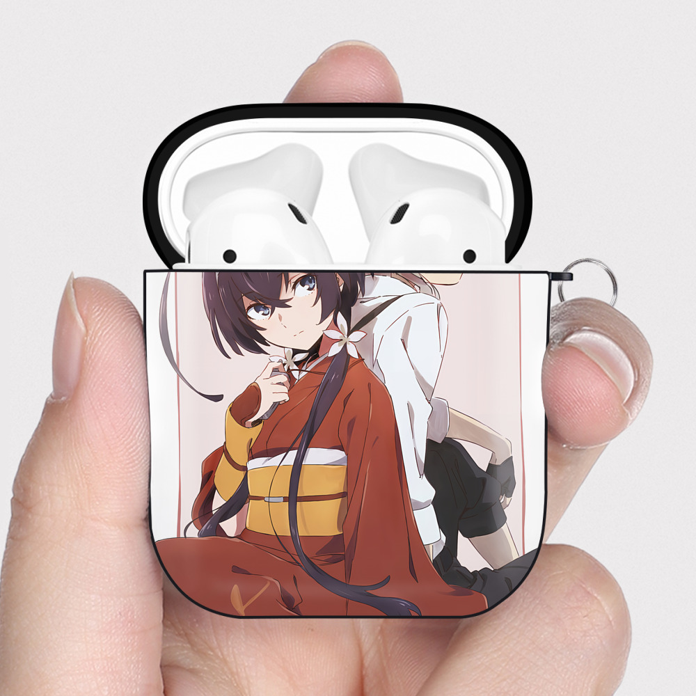 （画像用） 文豪ストレイドッグス Bungo Stray Dogs AirPods 第2世代保護ケース ハードシェル ブラック 耐衝撃・防指紋・カラビナ付き