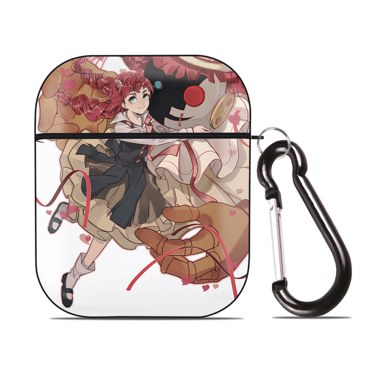（画像用） 文豪ストレイドッグス Bungo Stray Dogs AirPods 第2世代保護ケース ハードシェル ブラック 耐衝撃・防指紋・カラビナ付き
